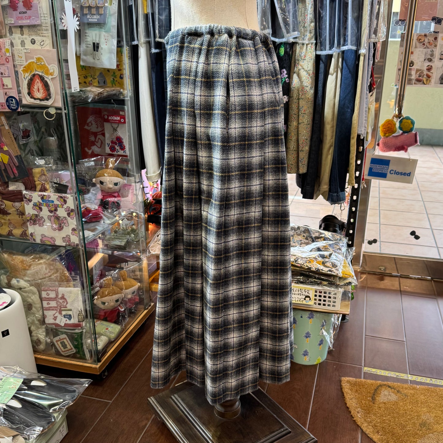 Ina TWEDDY Checked Skirt, made in Japan