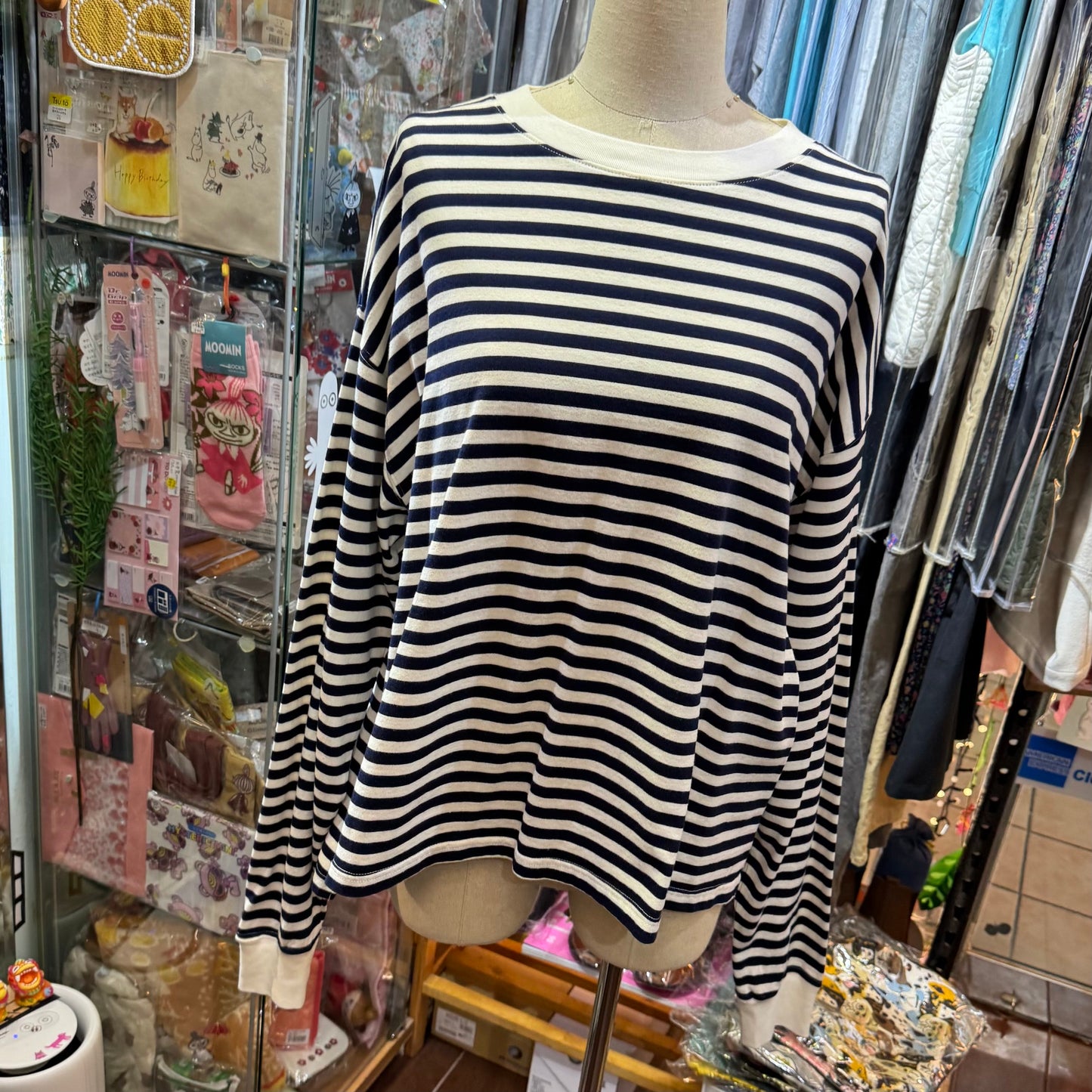 Sale- Ichi Navy Striped T-shirt, made in Japan