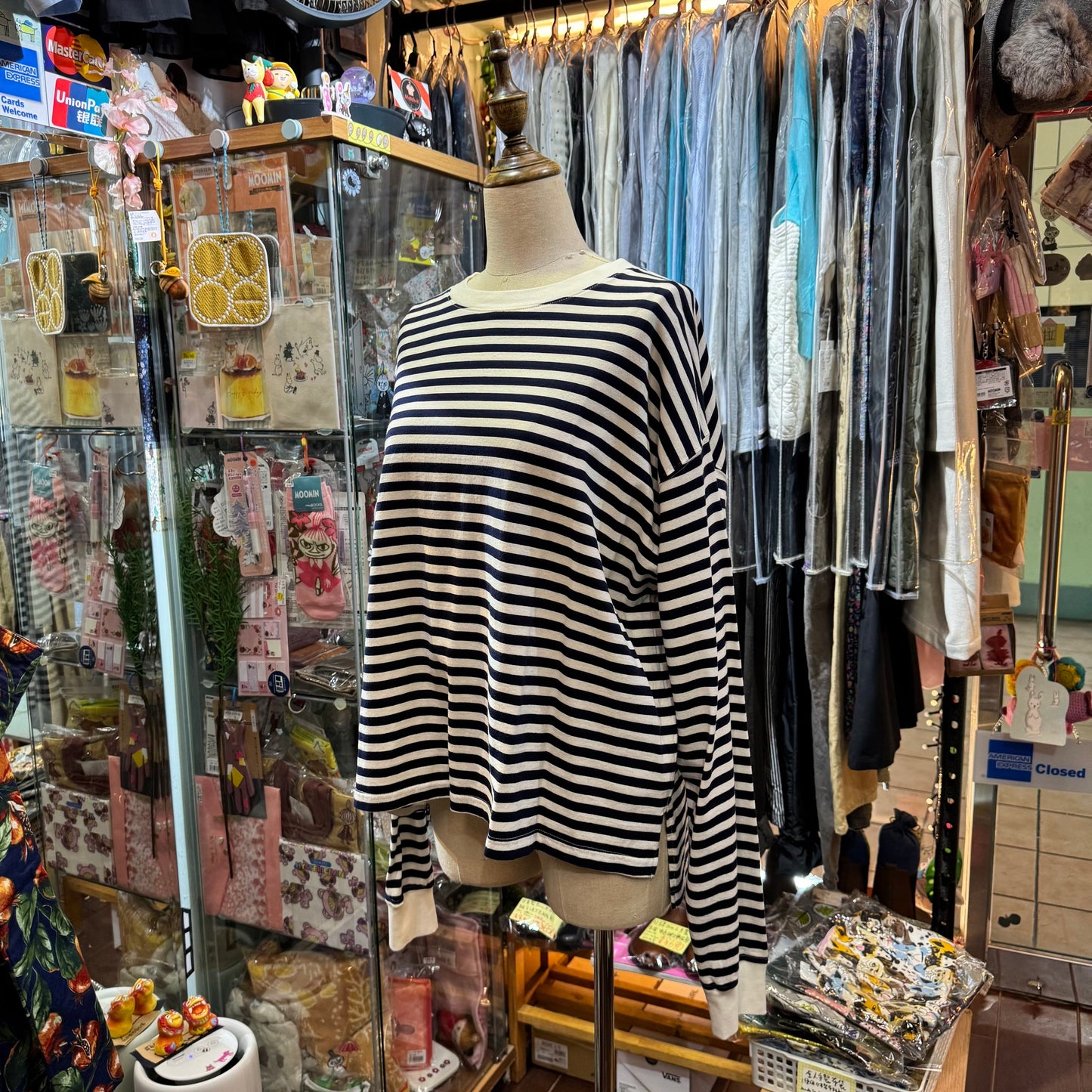 Sale- Ichi Navy Striped T-shirt, made in Japan