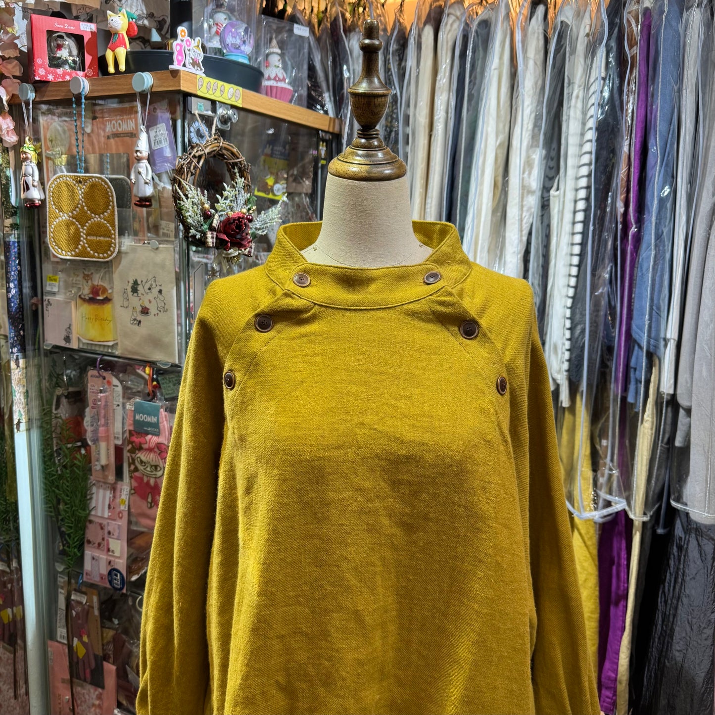 EXTRA20- Tumugu Mustard Top, made in Japan