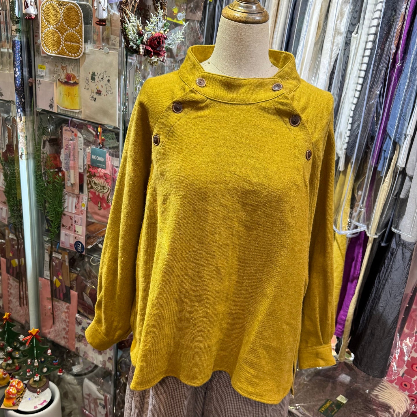 EXTRA20- Tumugu Mustard Top, made in Japan