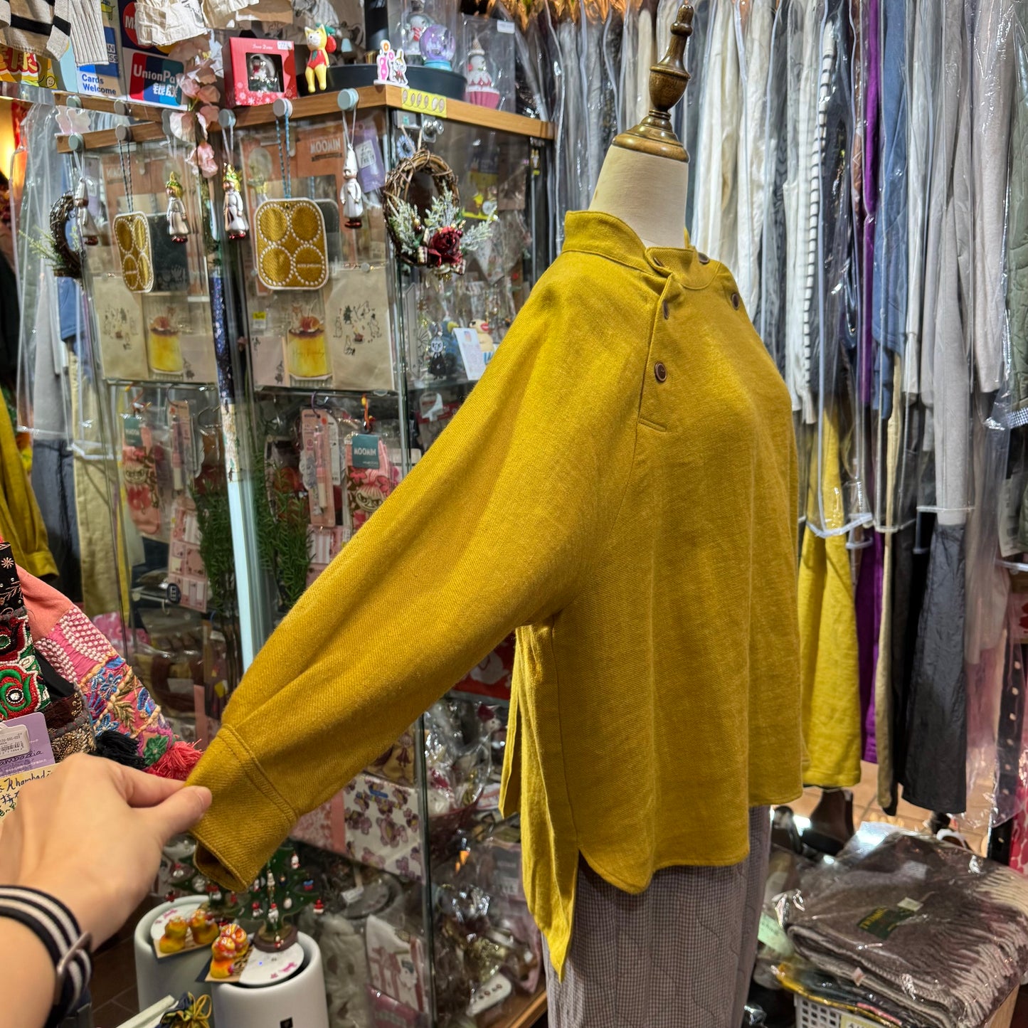EXTRA20- Tumugu Mustard Top, made in Japan