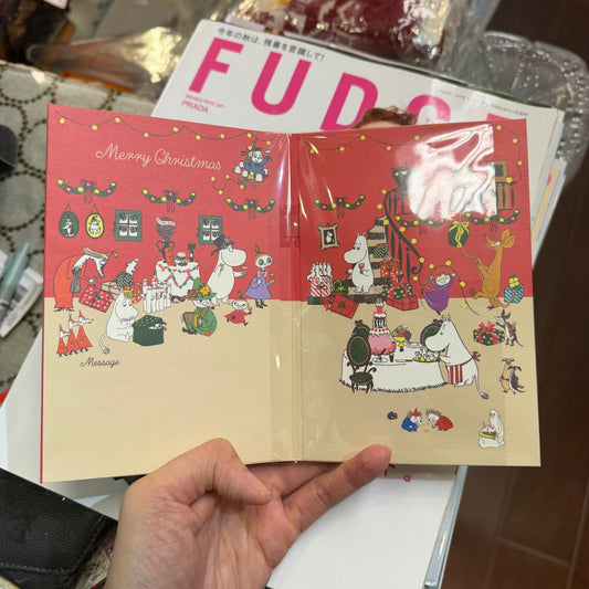 Moomin and Little My Christmas Music Card, “On Christmas day”