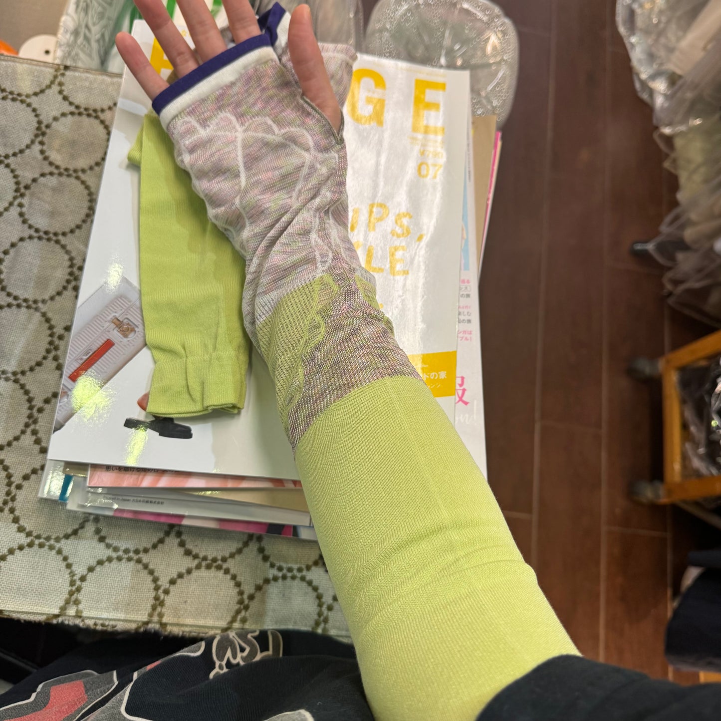 Sale- Nonnette Mint Arm Cover, made in Japan