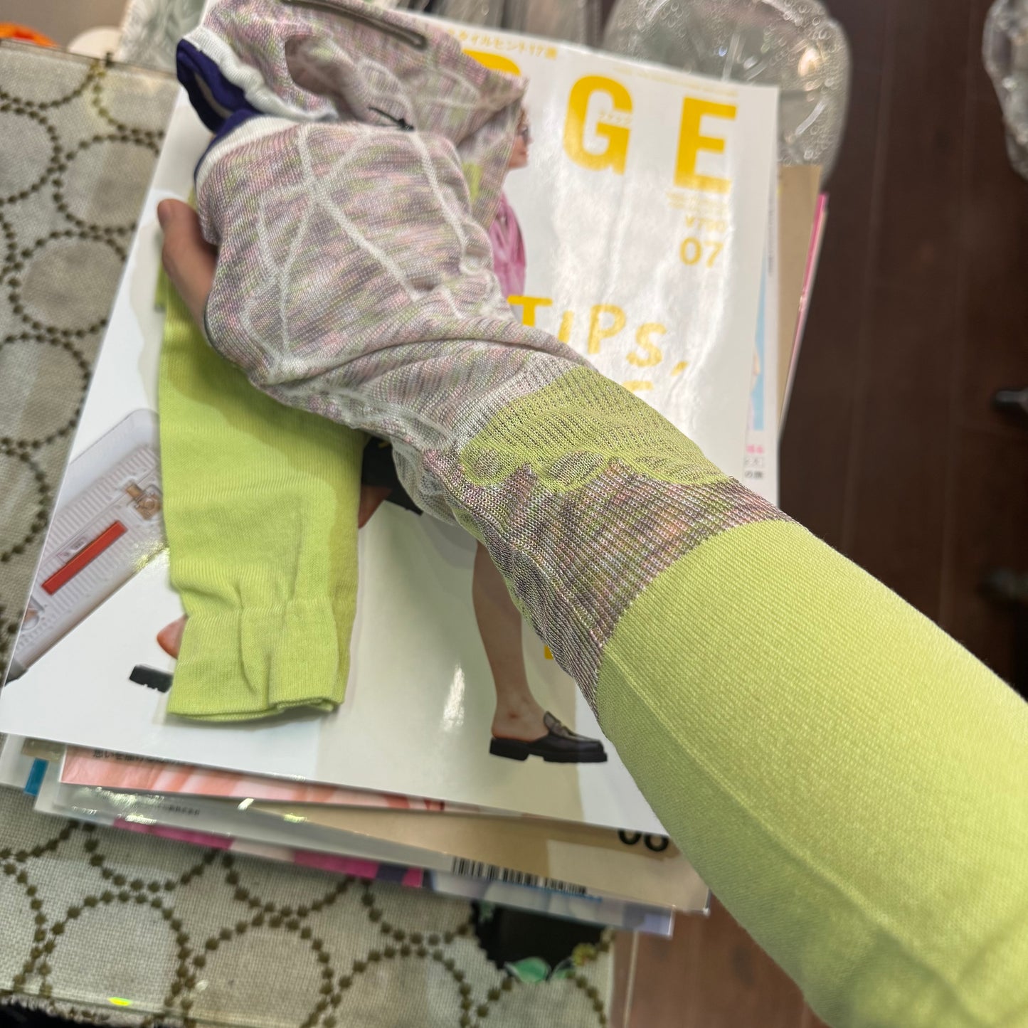 Sale- Nonnette Mint Arm Cover, made in Japan
