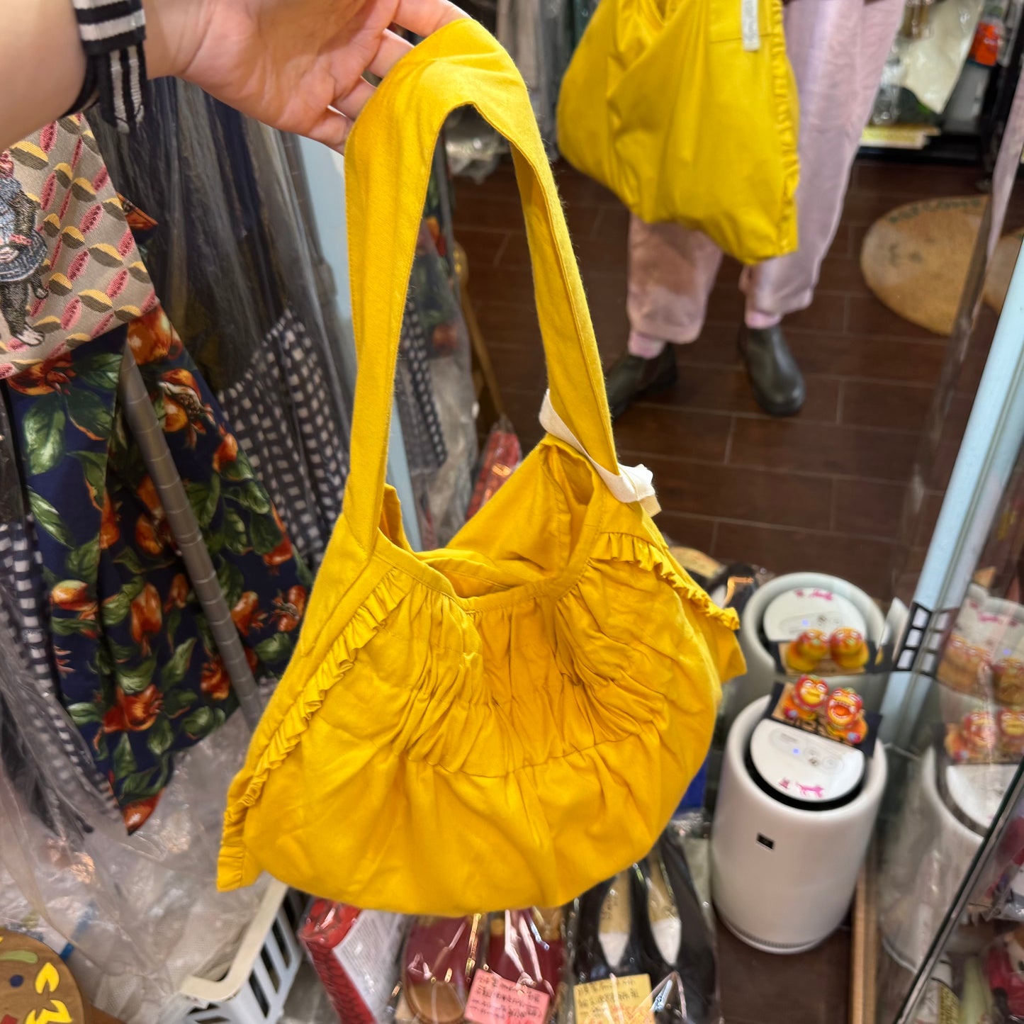 Anvocoeur Yellow Shoulder Bag, made in Japan