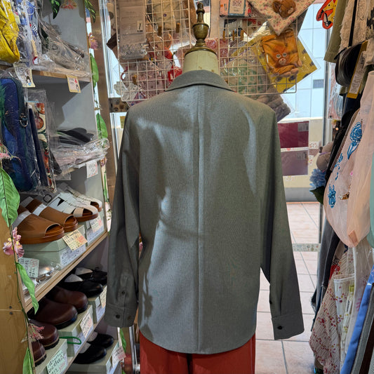Midiumisolid Grey 2Way Blazers, Shirt, made in Japan