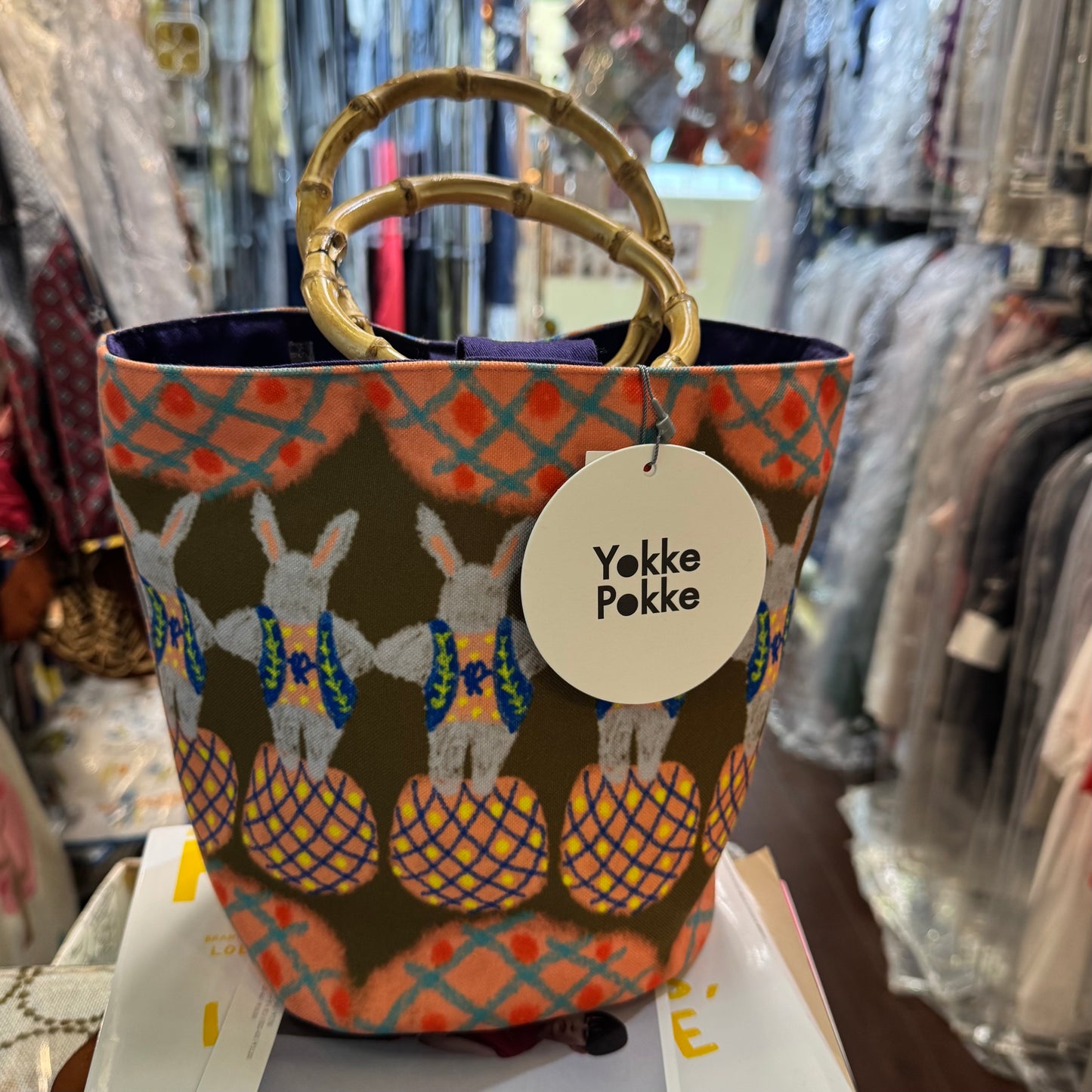 Yokke Pokke Rabbits Handbag, made in Japan