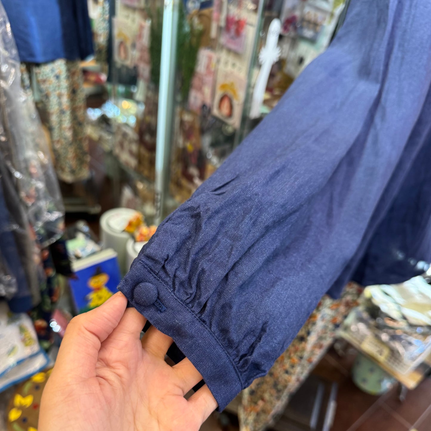 Ichi ANTIQUITES Indigo Blue Linen Shirt, made in Japan