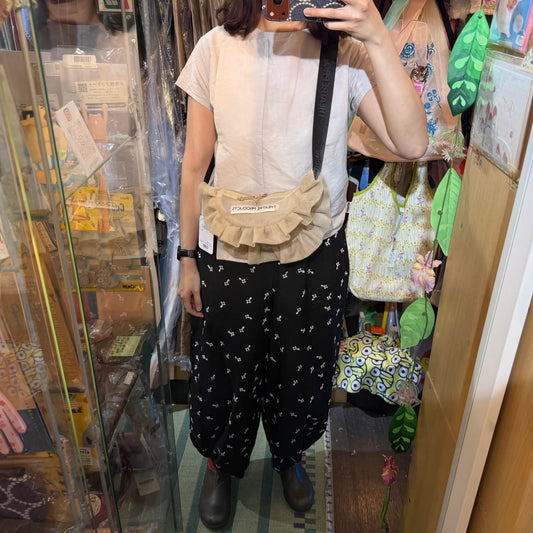 Theatre Products Beige Half-moon Mesh Bag