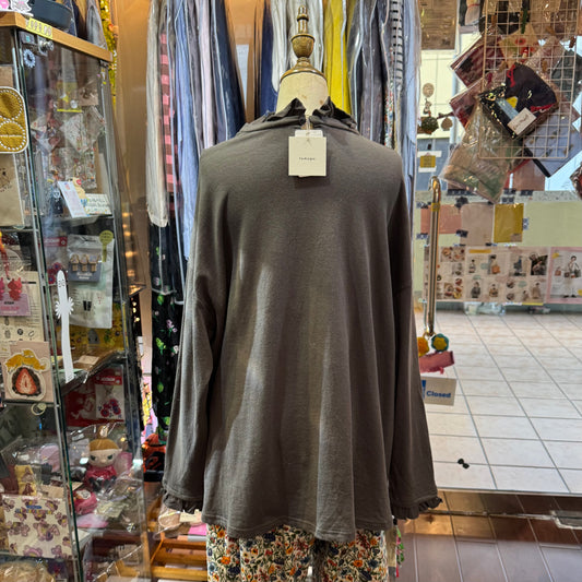 Sale- Tumugu Frill Top, 3 Colors, made in Japan