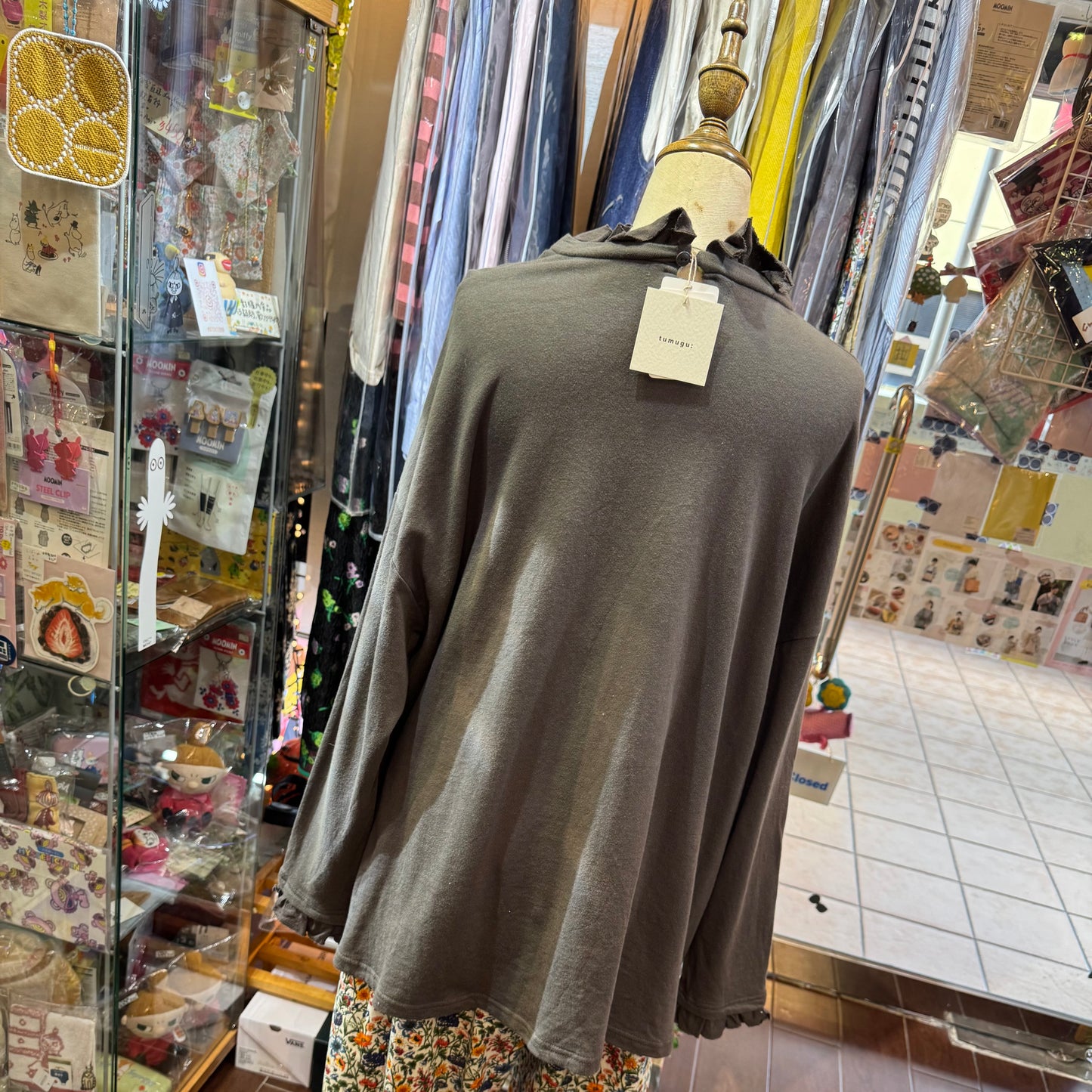 Tumugu Frill Top, 3 Colors, made in Japan