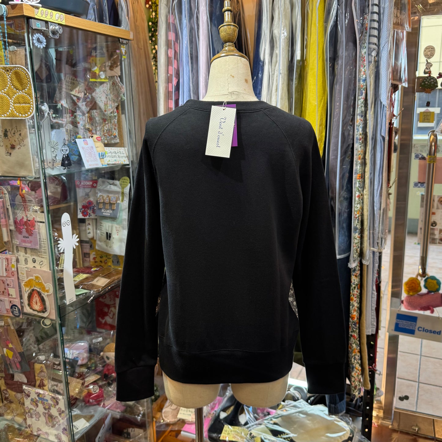 Vent d Ouest X Liberty London Black Sweatshirt, made in Japan