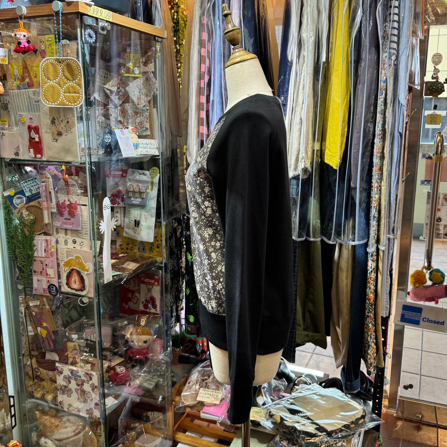 Vent d Ouest X Liberty London Black Sweatshirt, made in Japan