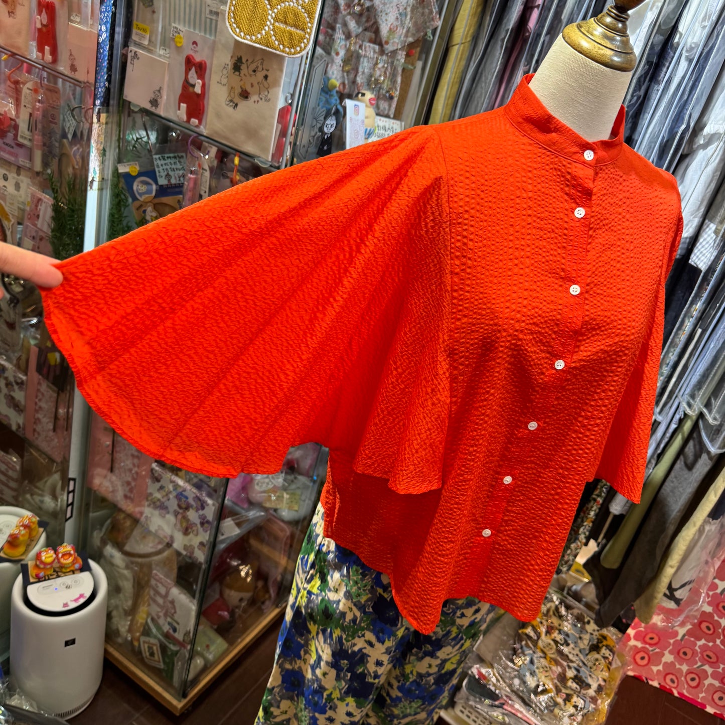 Sale- Ynir Orange Shirt, made in Japan
