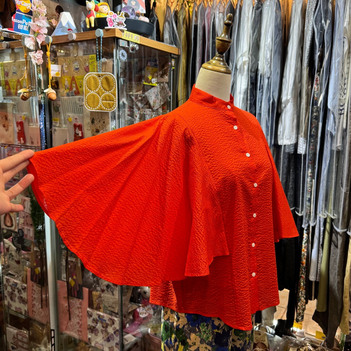 Sale- Ynir Orange Shirt, made in Japan