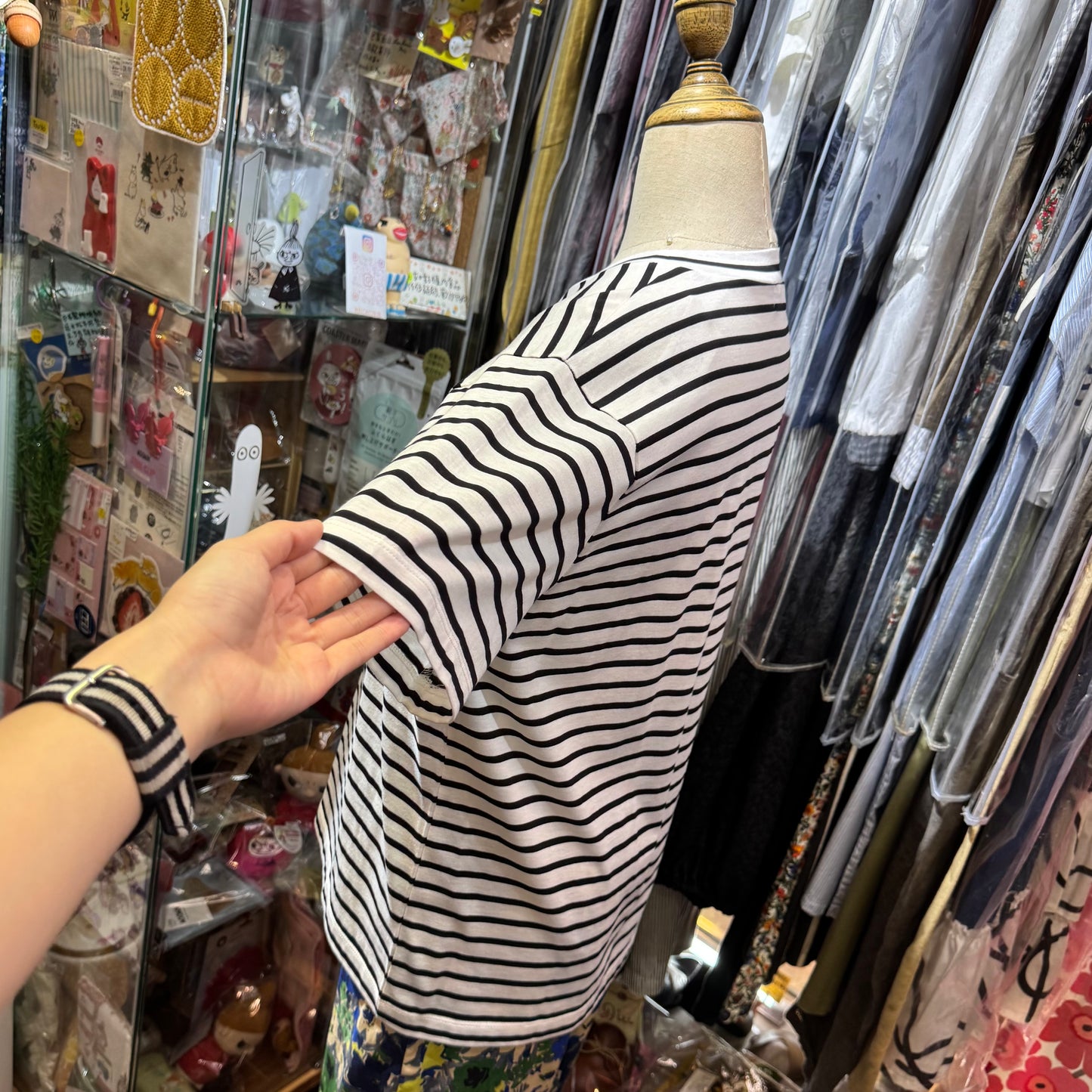La marine Française Striped MARINE T-shirt, made in Japan