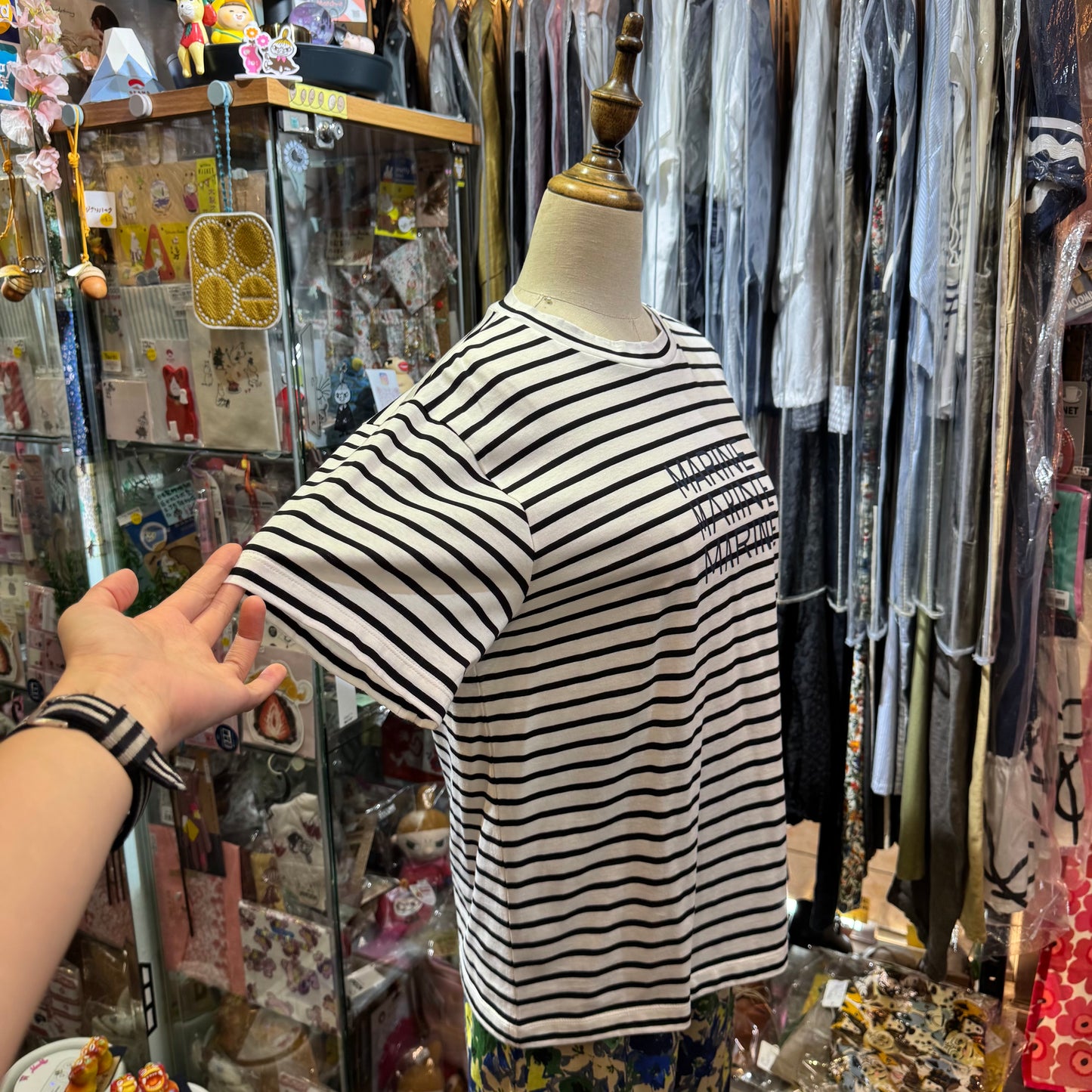 La marine Française Striped MARINE T-shirt, made in Japan