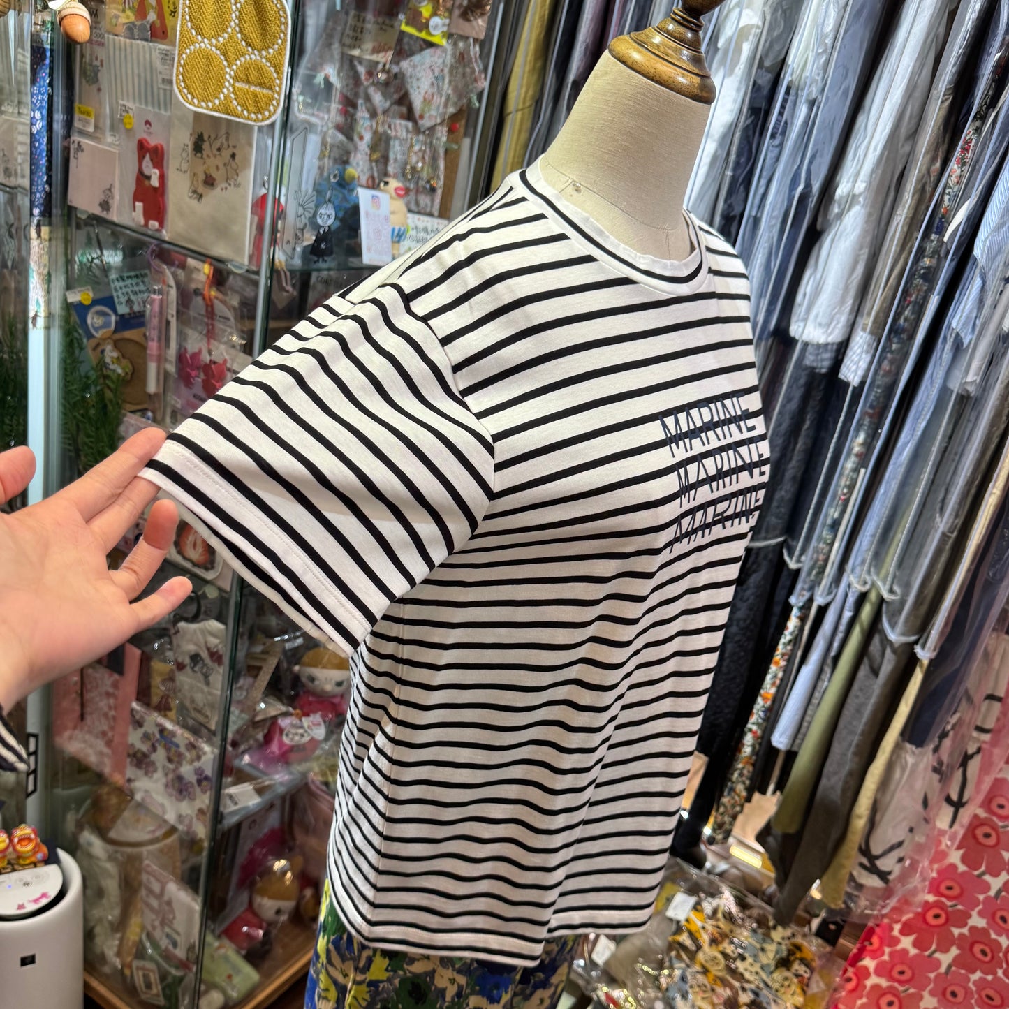La marine Française Striped MARINE T-shirt, made in Japan