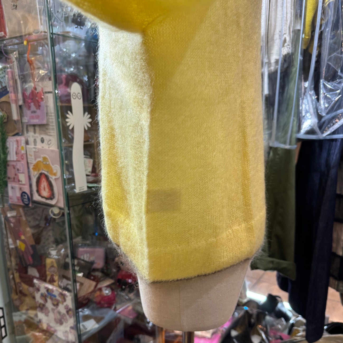 Ichi Yellow Mohair Cardigan Outer, made in Japan