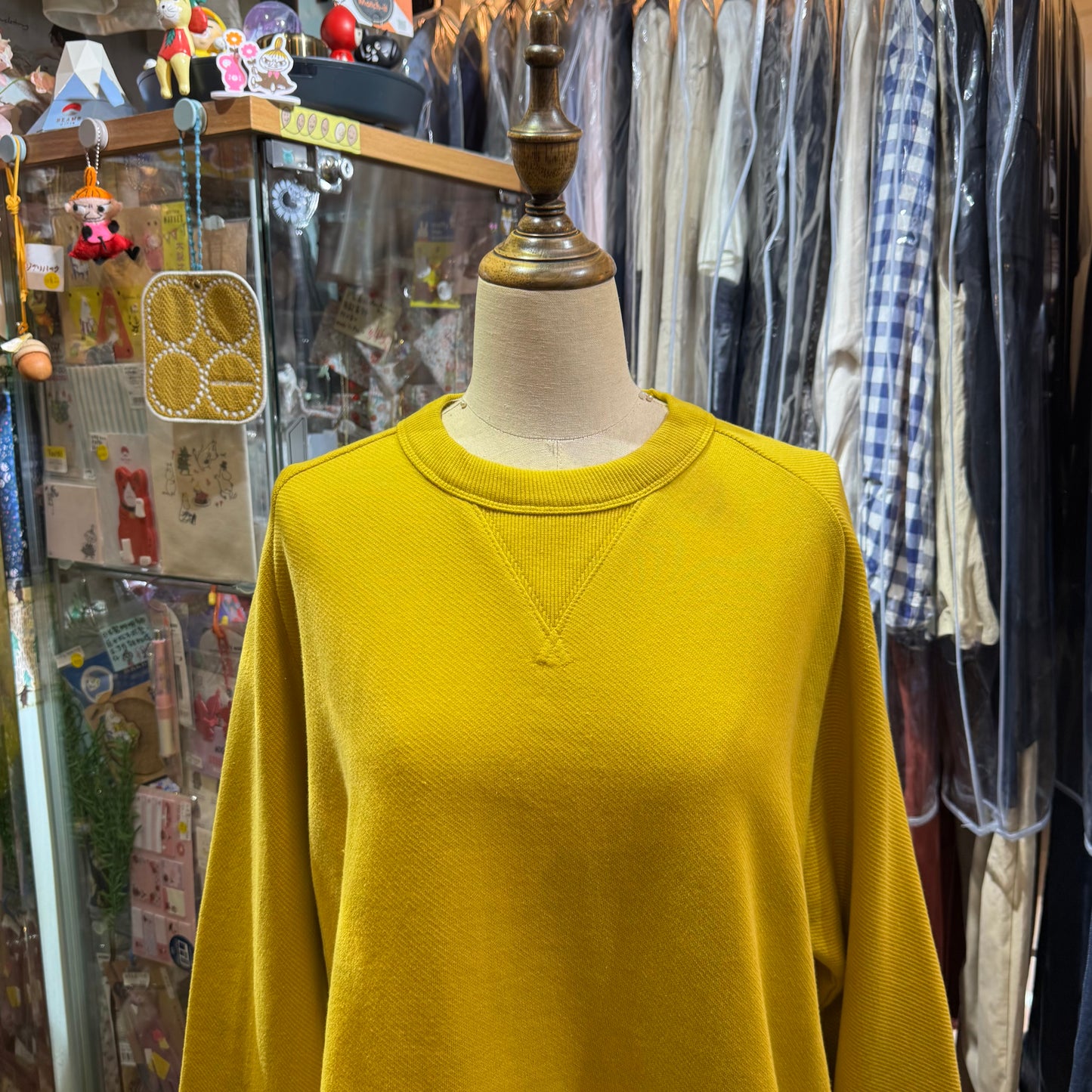Estroislose Mustard Sweatshirt, made in Japan