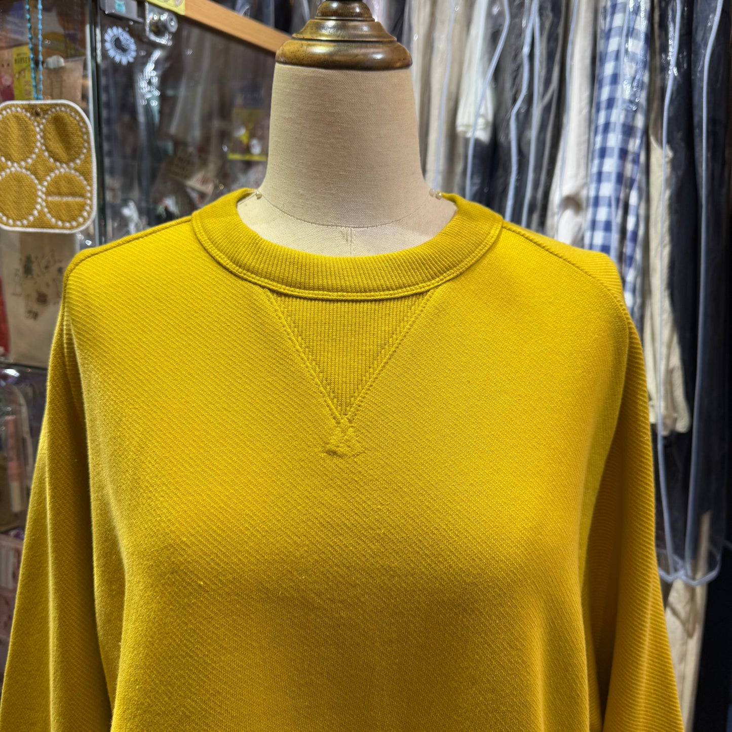 Estroislose Mustard Sweatshirt, made in Japan
