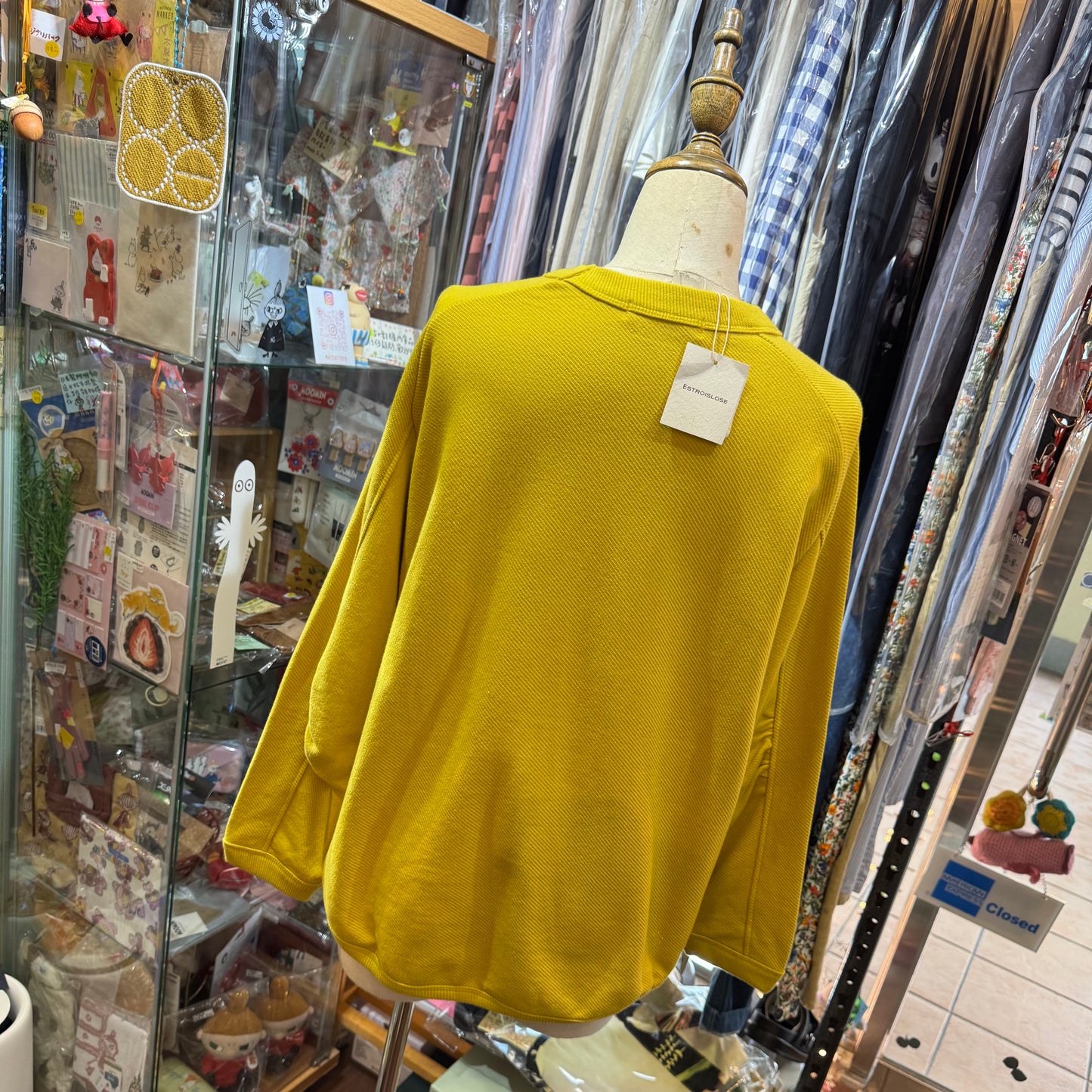 Estroislose Mustard Sweatshirt, made in Japan