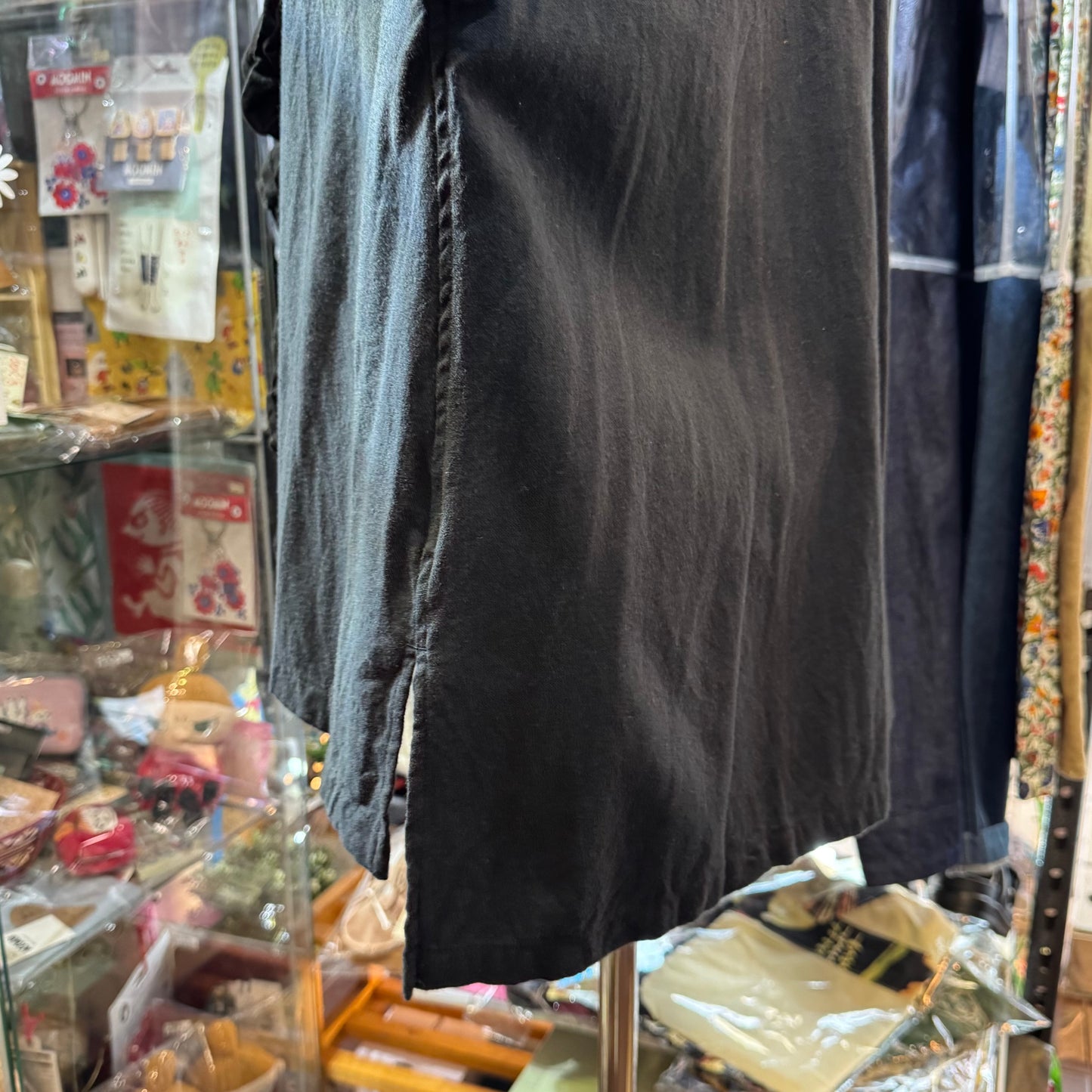 Ichi Black Frill Shirt, made in Vietnam