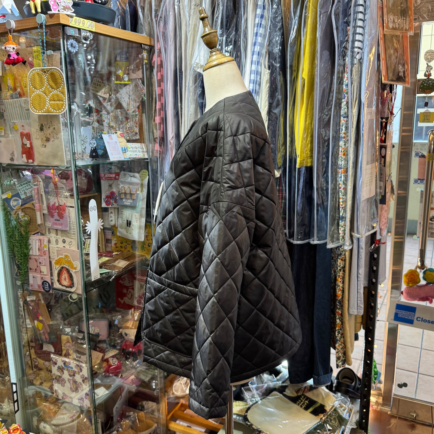 Vent d Ouest X Liberty London SOLOTEX X Aerocapsule Black Quilted Jacket, made in Japan