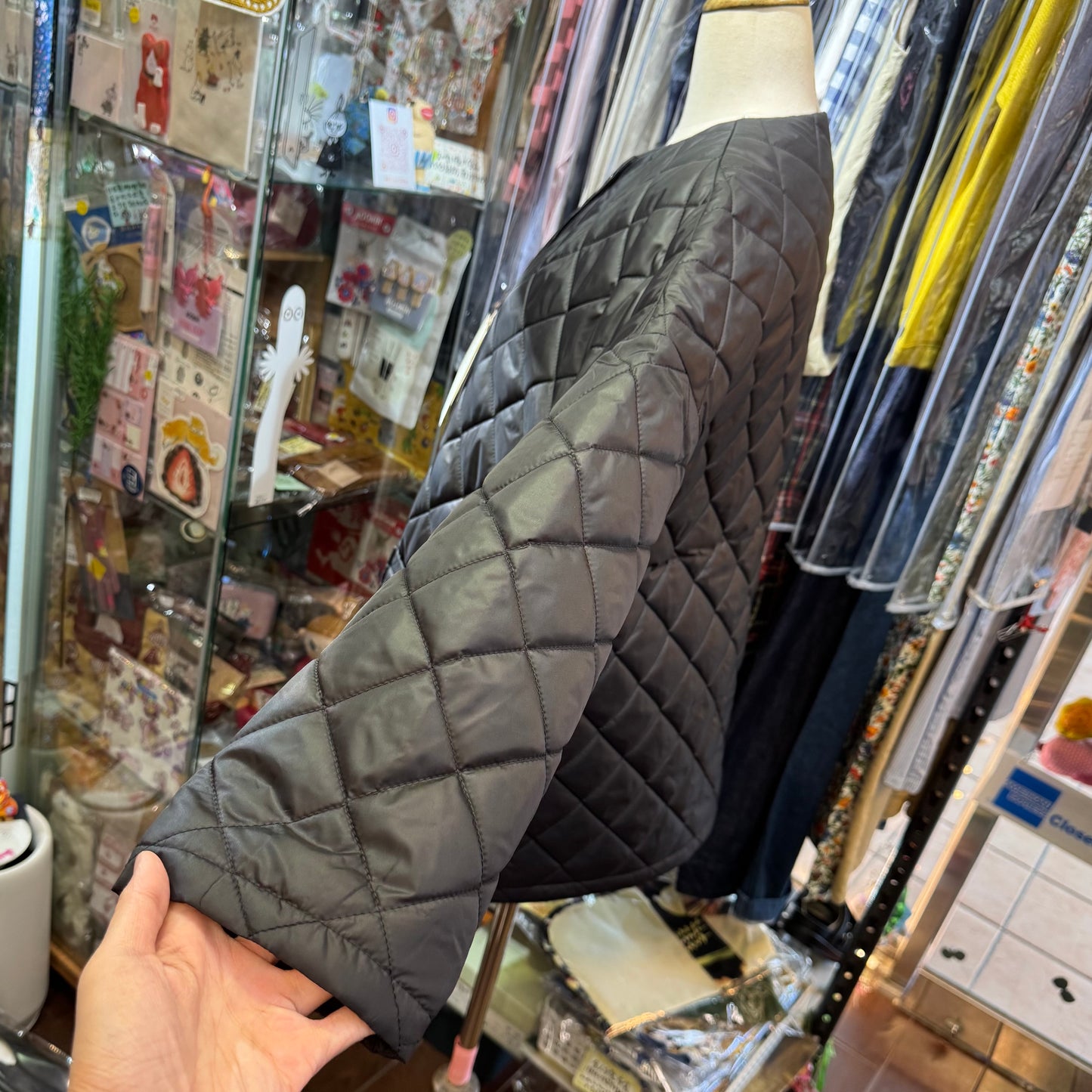 Vent d Ouest X Liberty London SOLOTEX X Aerocapsule Black Quilted Jacket, made in Japan