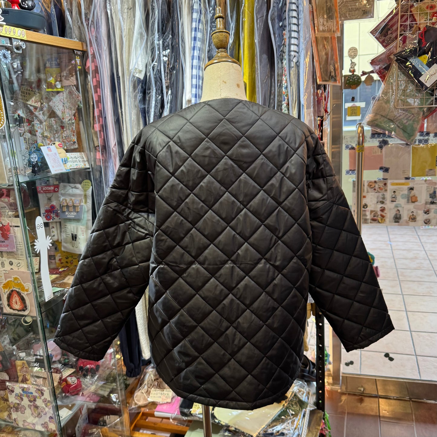 Vent d Ouest X Liberty London SOLOTEX X Aerocapsule Black Quilted Jacket, made in Japan