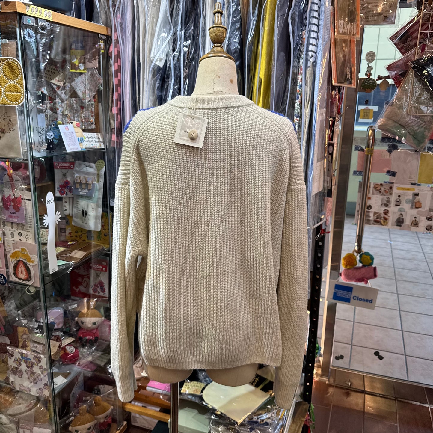 Tumugu Light Grey Flora Embroidery Cardigan