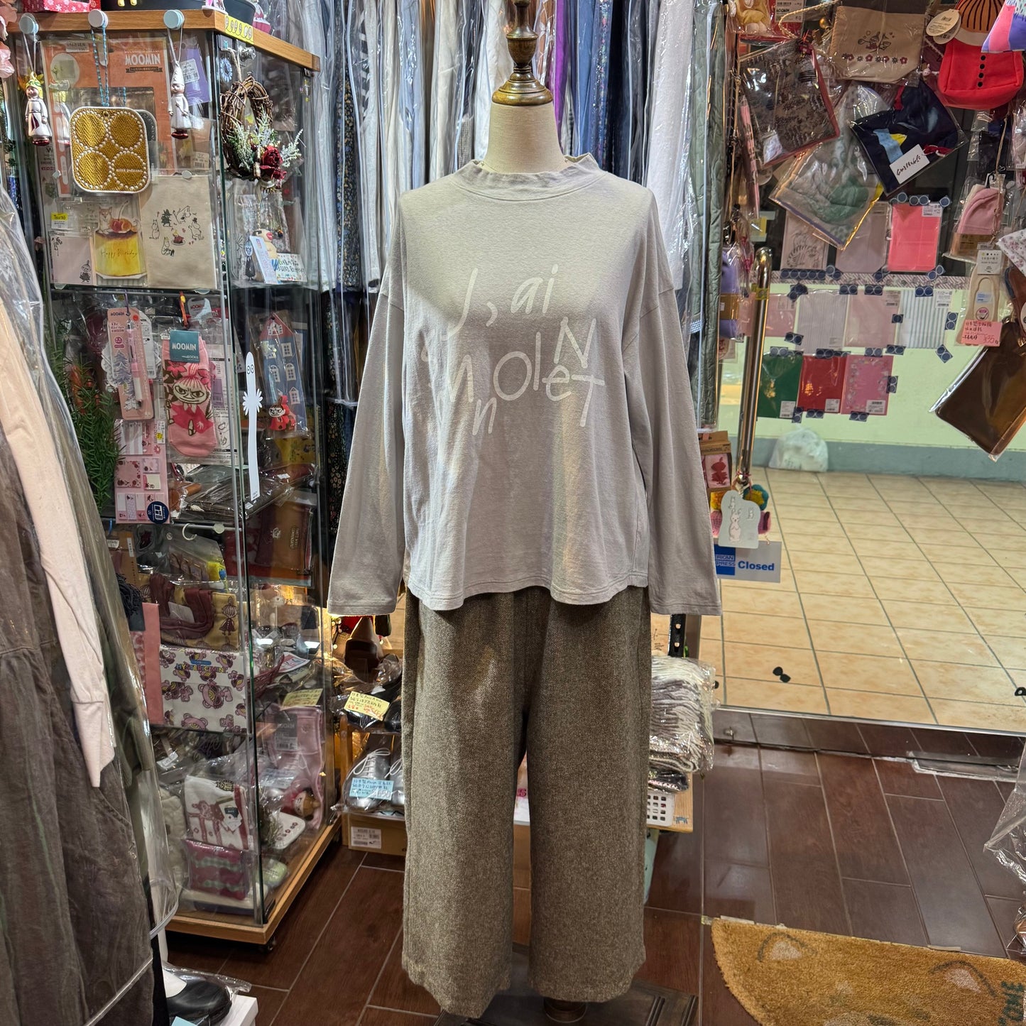 Tumugu French Grey T-shirt, made in Japan