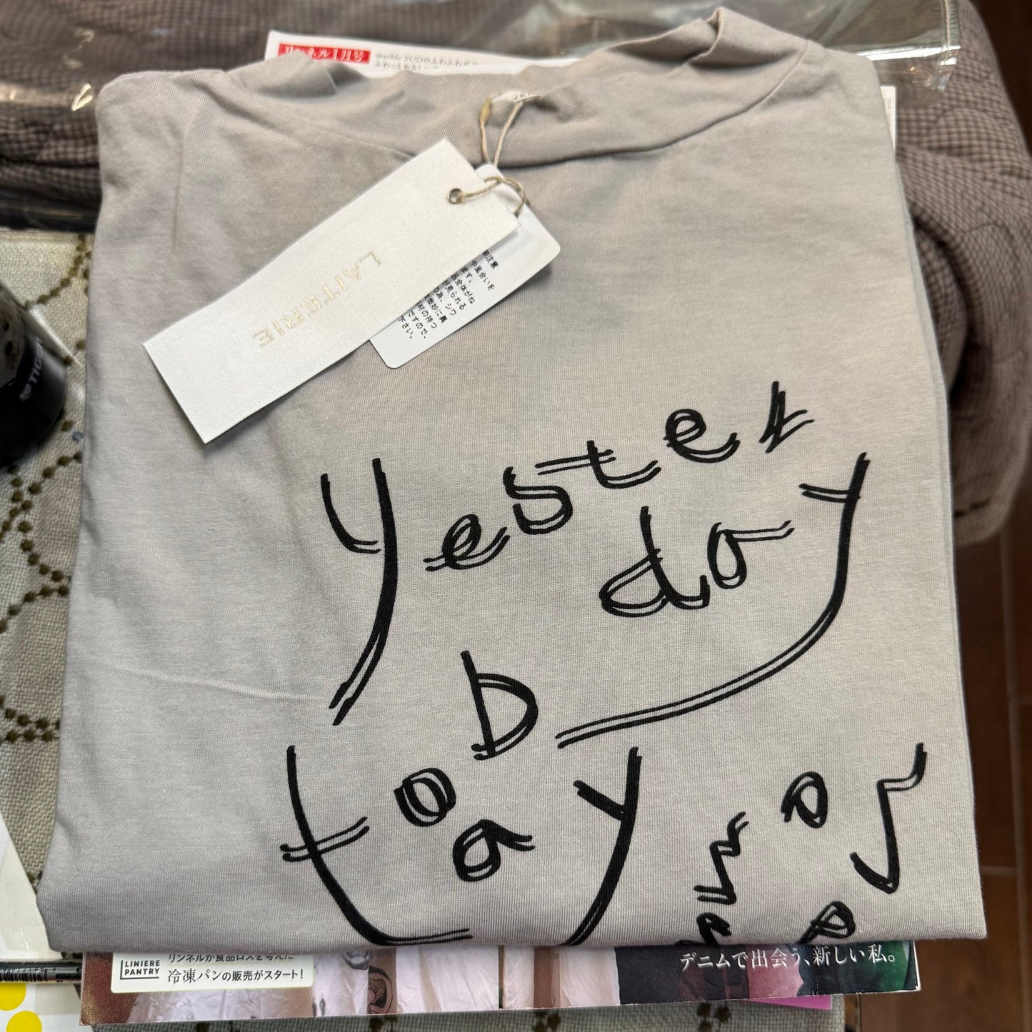 Laiterie Yesterday Today Tomorrow T-shirt, 2 Colors, made in Japan