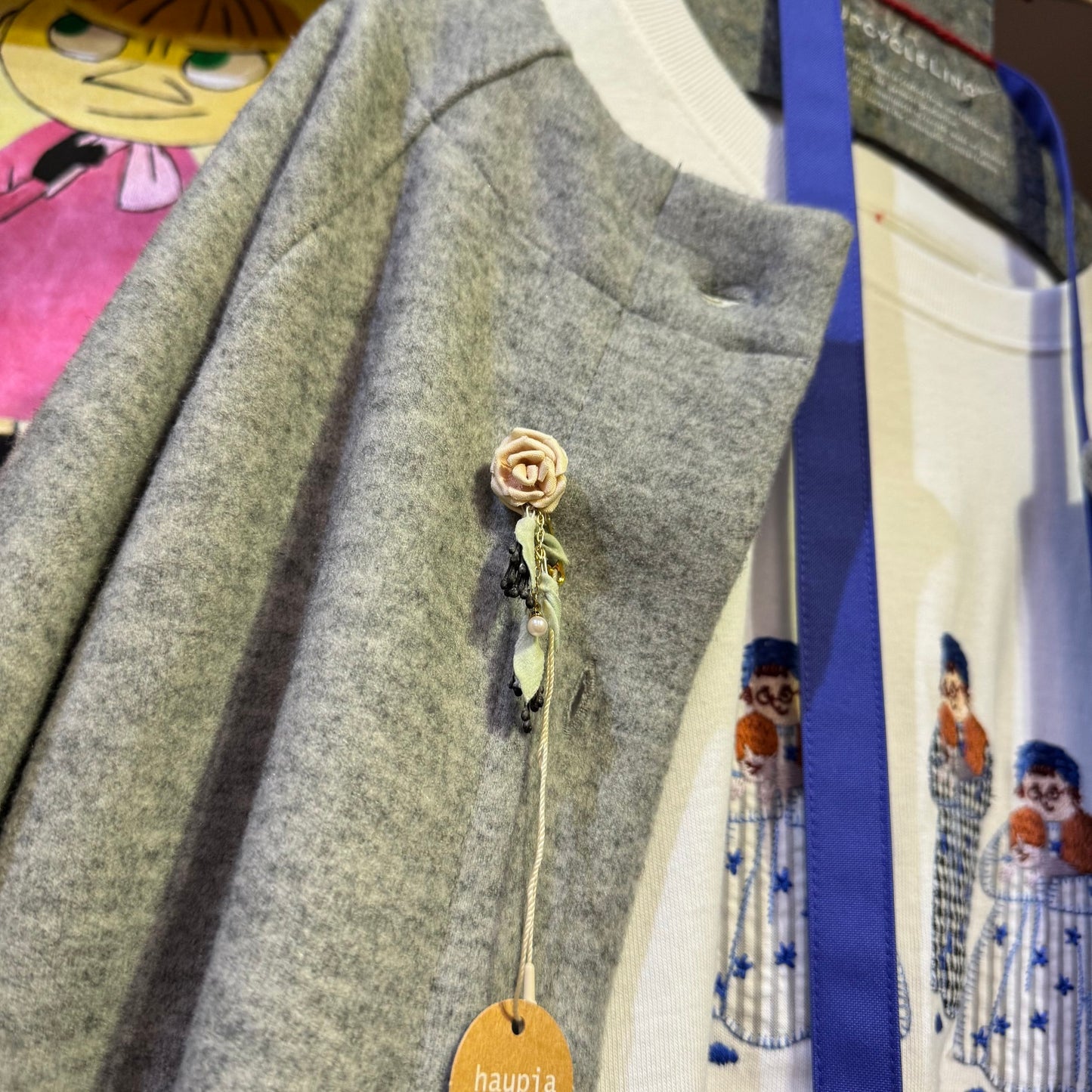 Sale- Haupia Floral Brooch, made in Japan