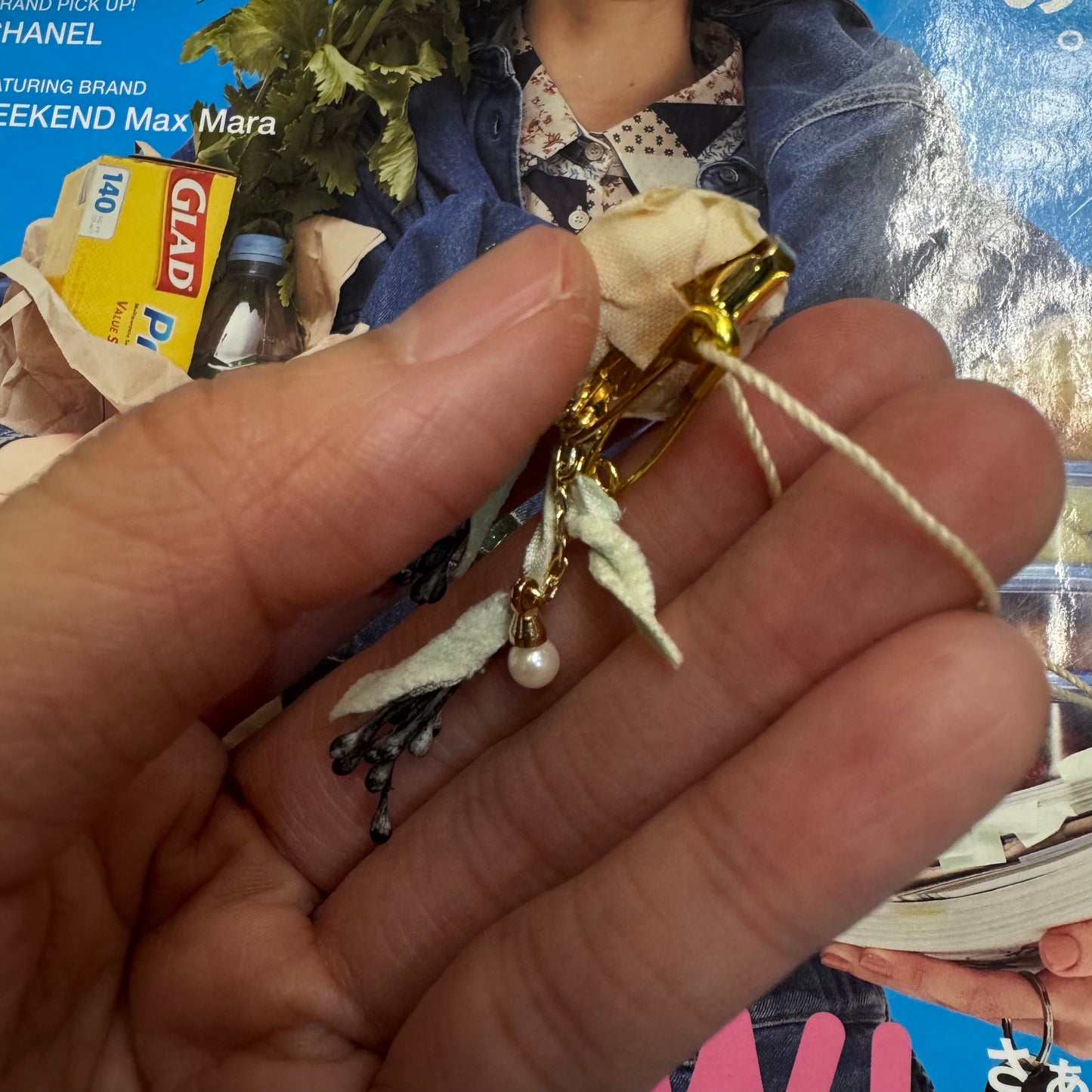 Sale- Haupia Floral Brooch, made in Japan