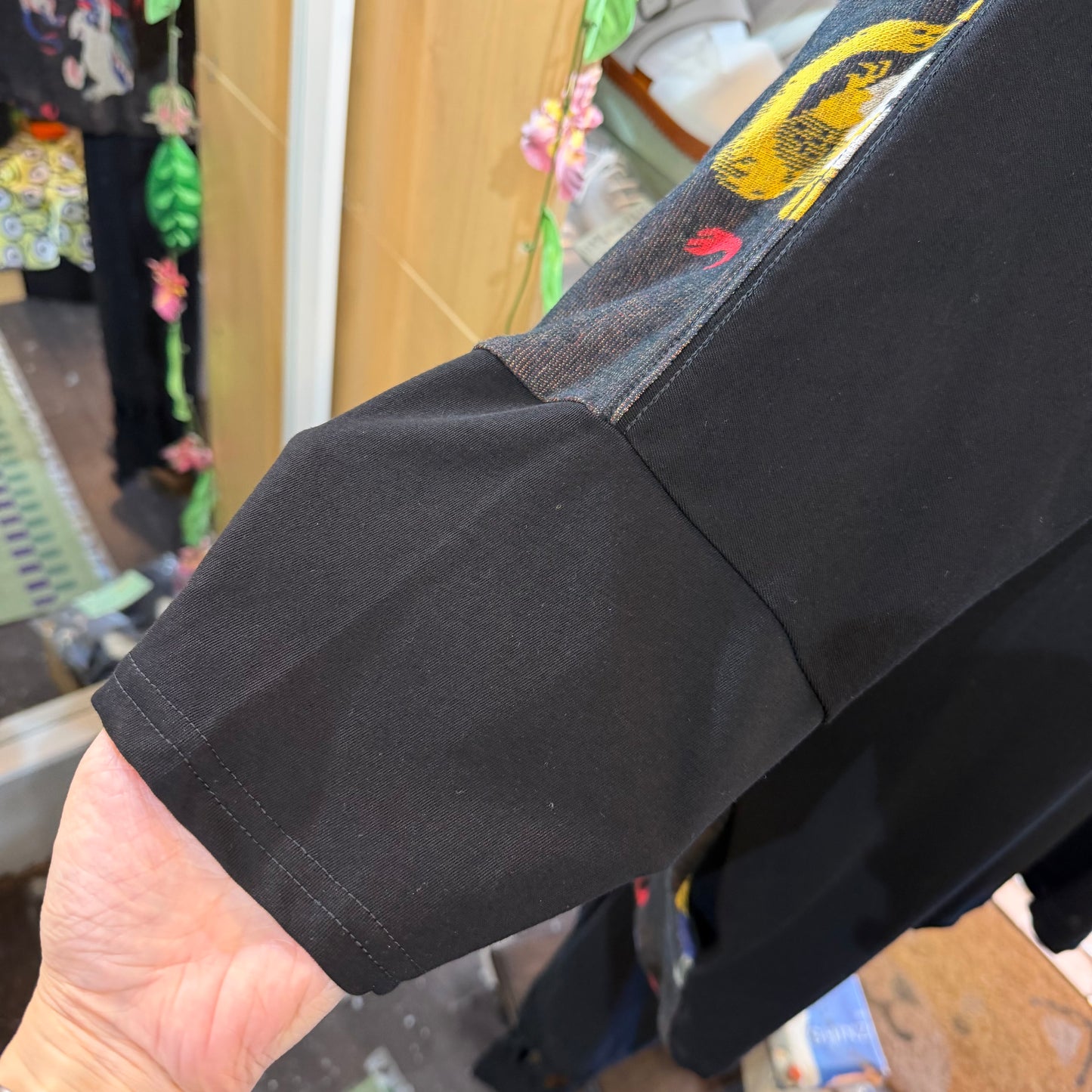 Stof Pedestrian Black Long T-shirt, made in Japan