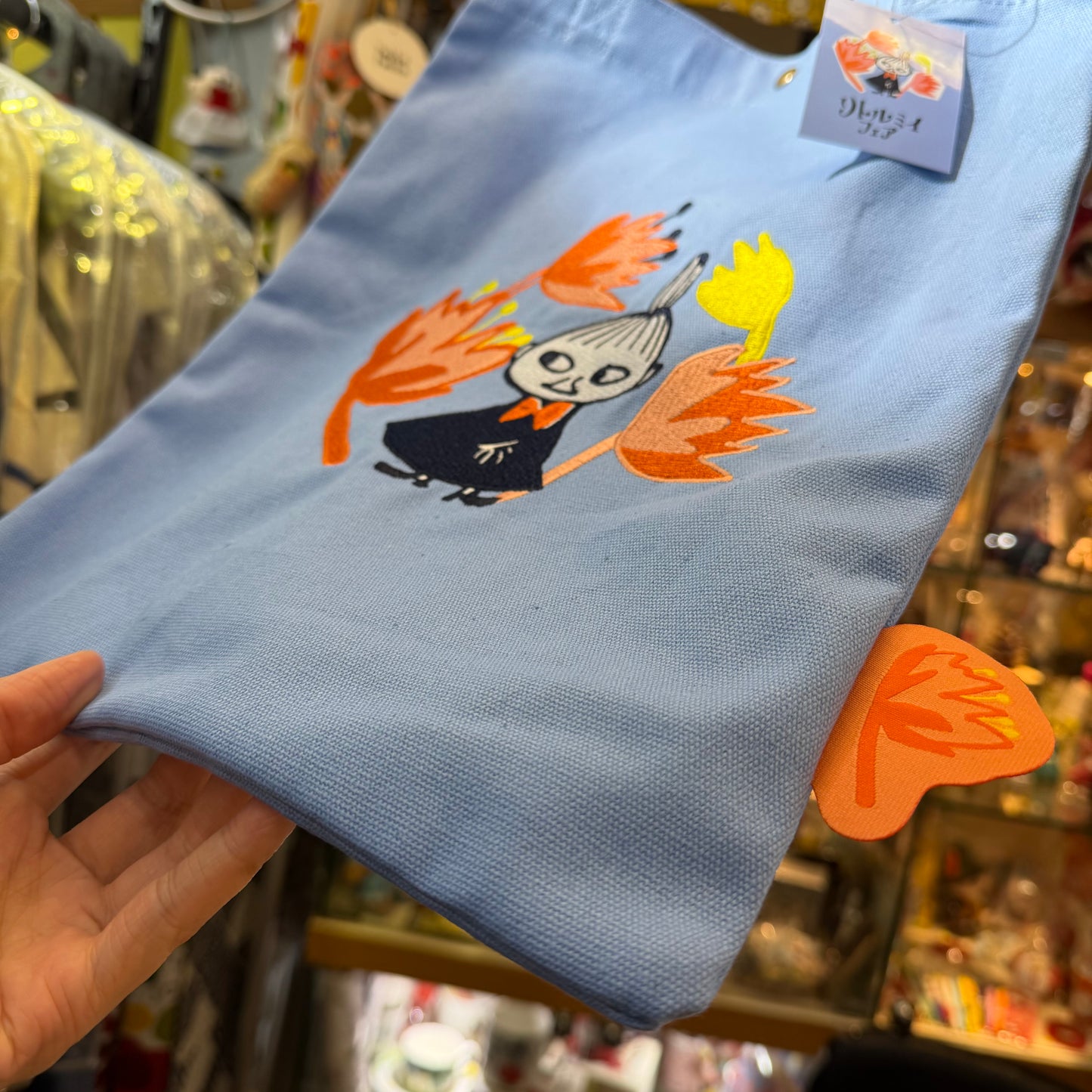 Little My Blue Embroidered Tote Bag