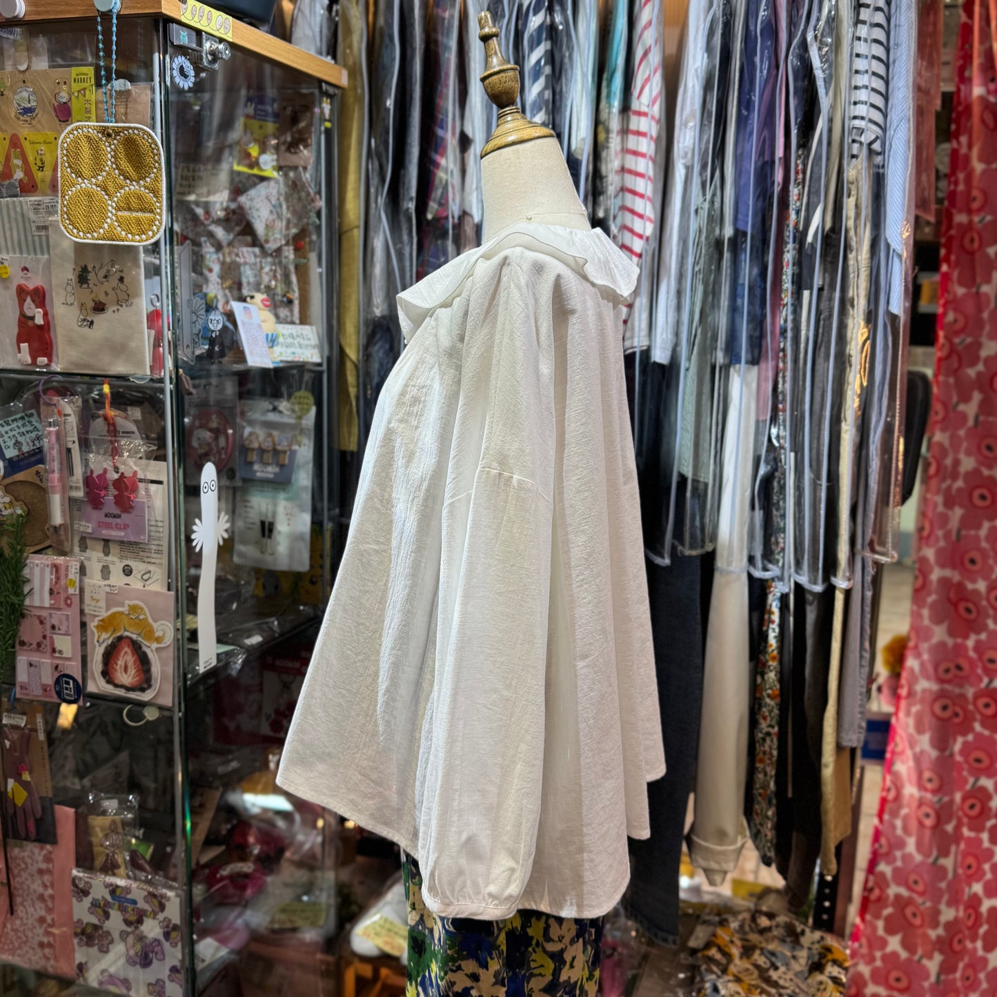Sloe White Frill Collar Shirt