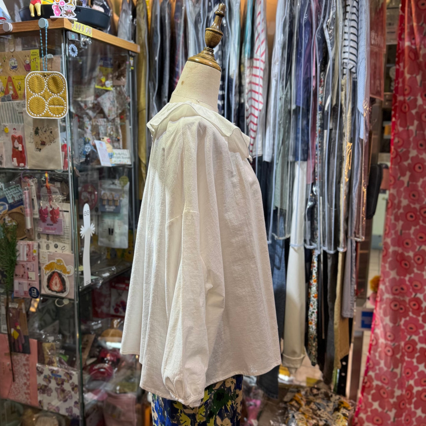 Sloe White Frill Collar Shirt