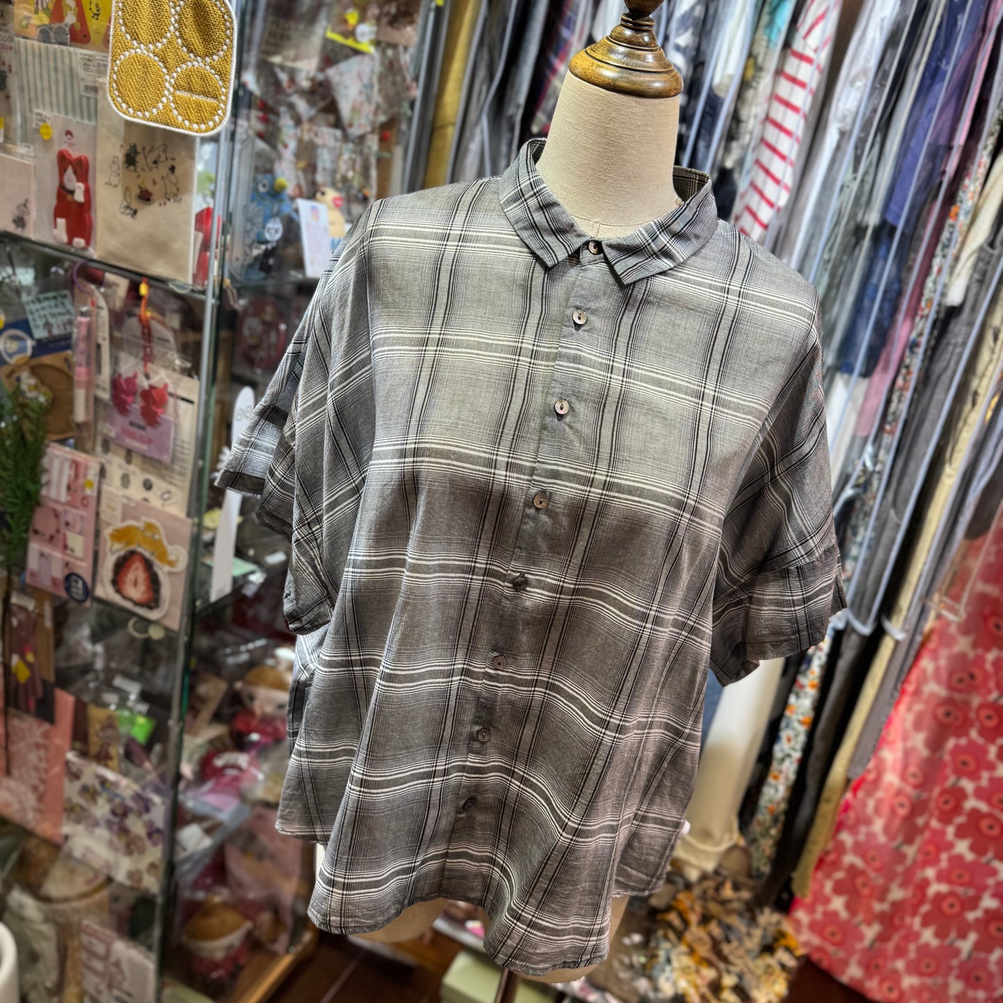 VM Black Checked Shirt, made in Japan