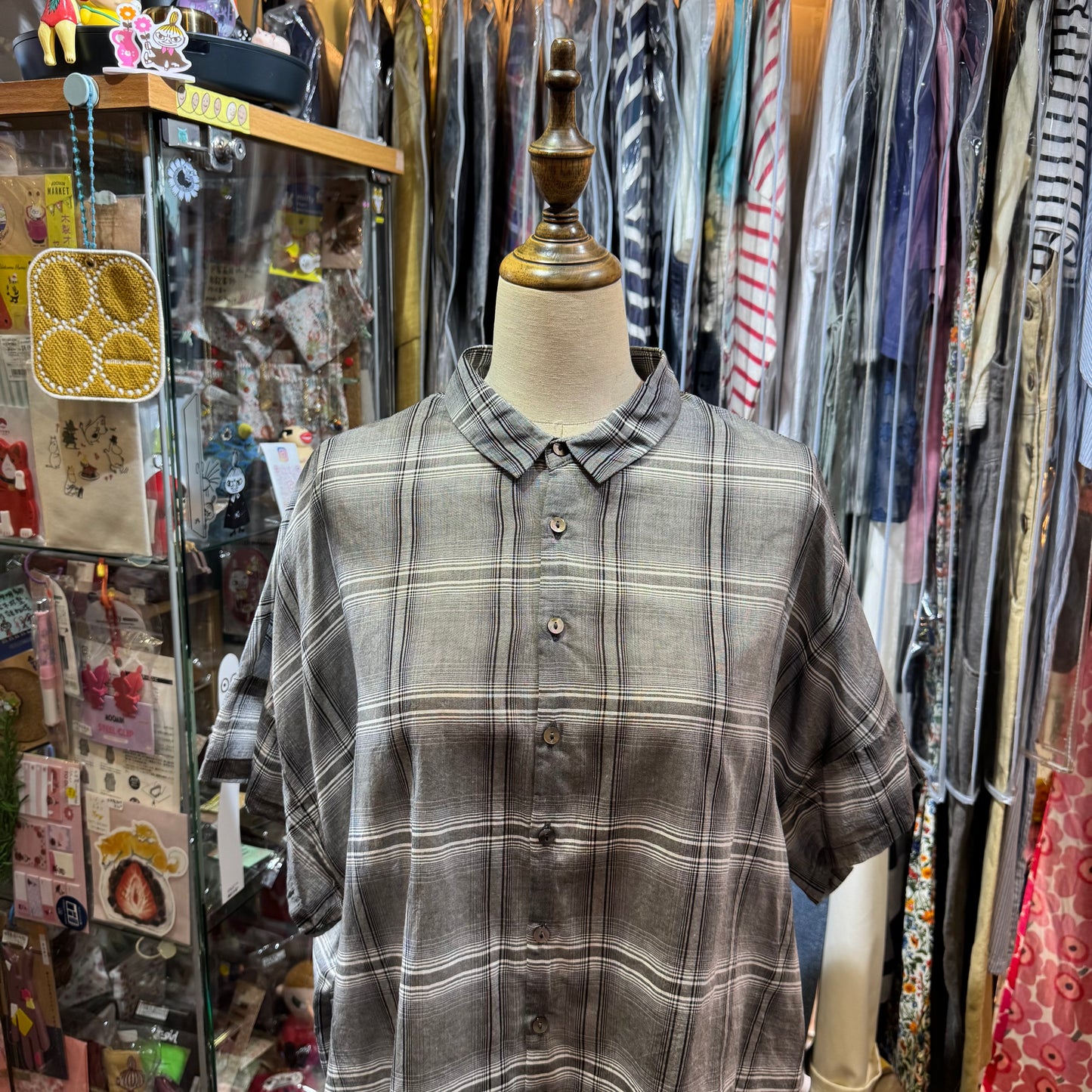 VM Black Checked Shirt, made in Japan