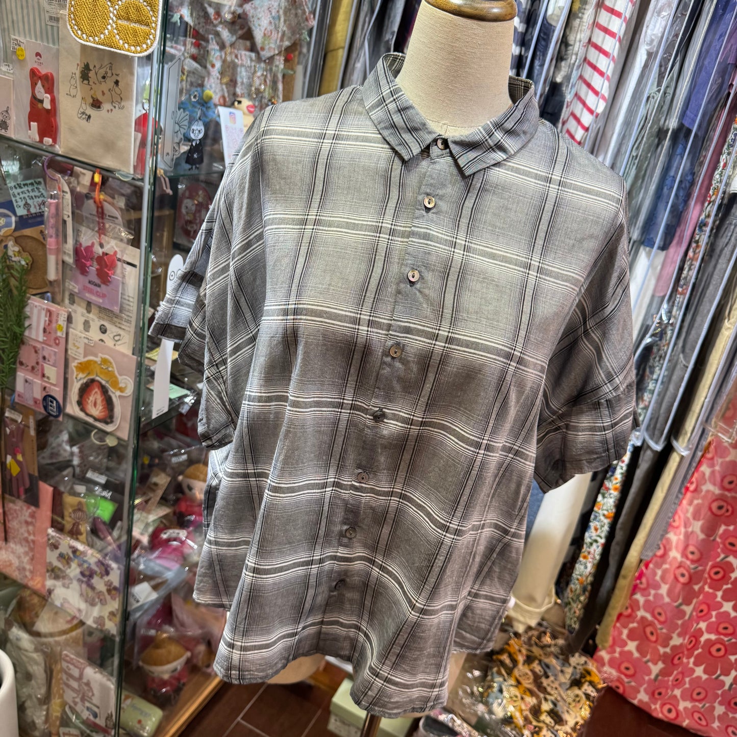 VM Black Checked Shirt, made in Japan
