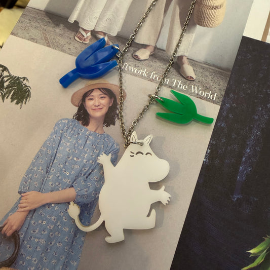 $99 only- Moomin Acrylic Necklace, made in Sweden