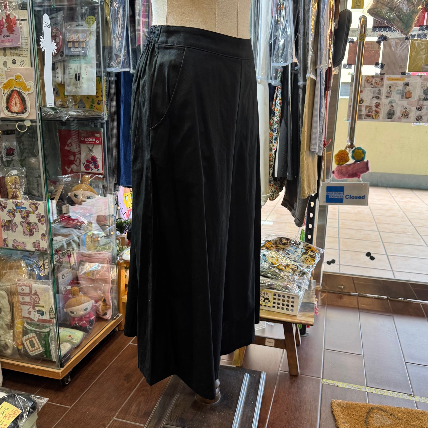 Vent d Ouest Black Wide-leg Pants, made in Japan