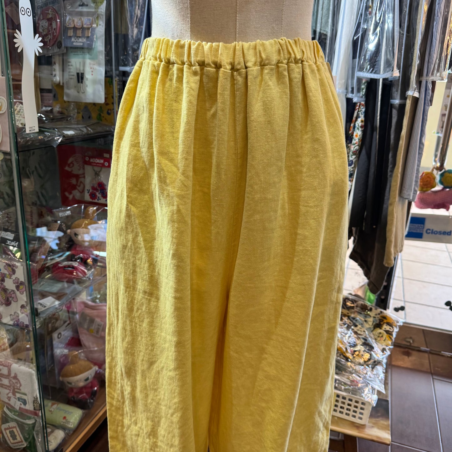 Laiterie Linen Yellow Pants, made in Japan