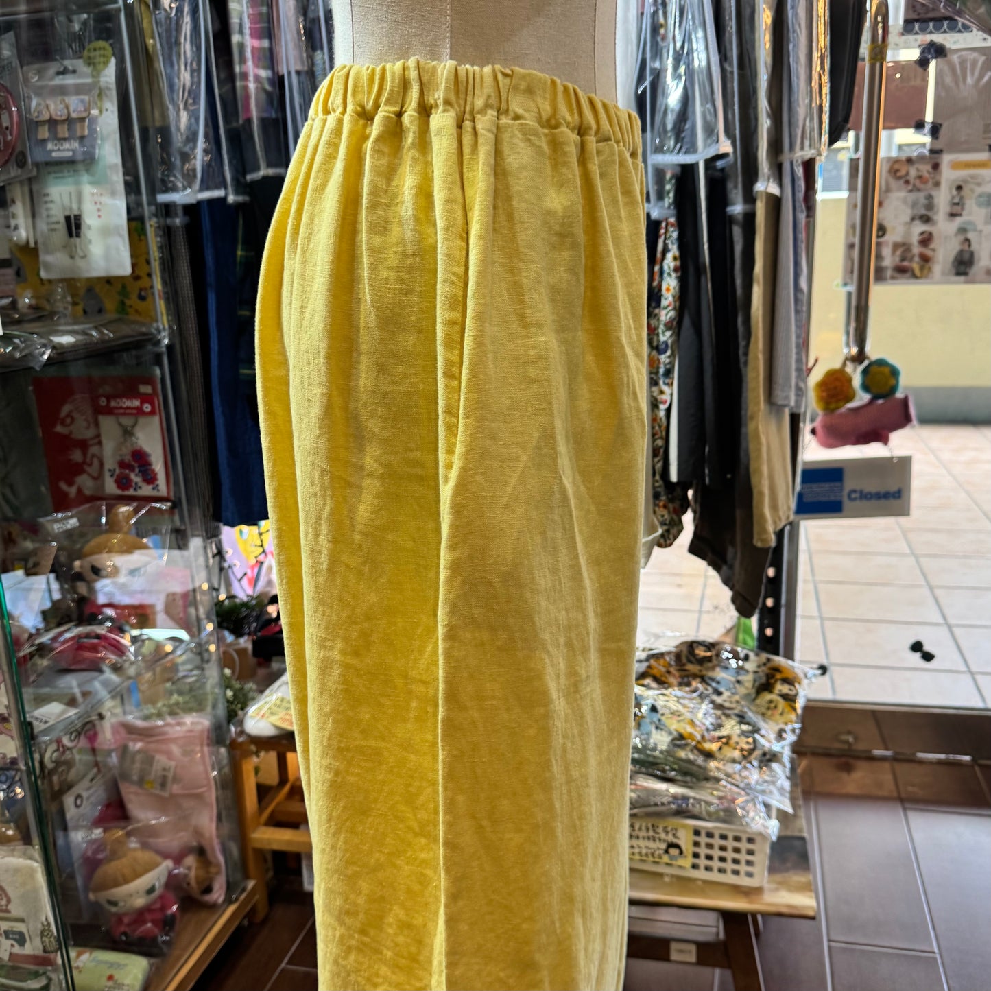 Laiterie Linen Yellow Pants, made in Japan