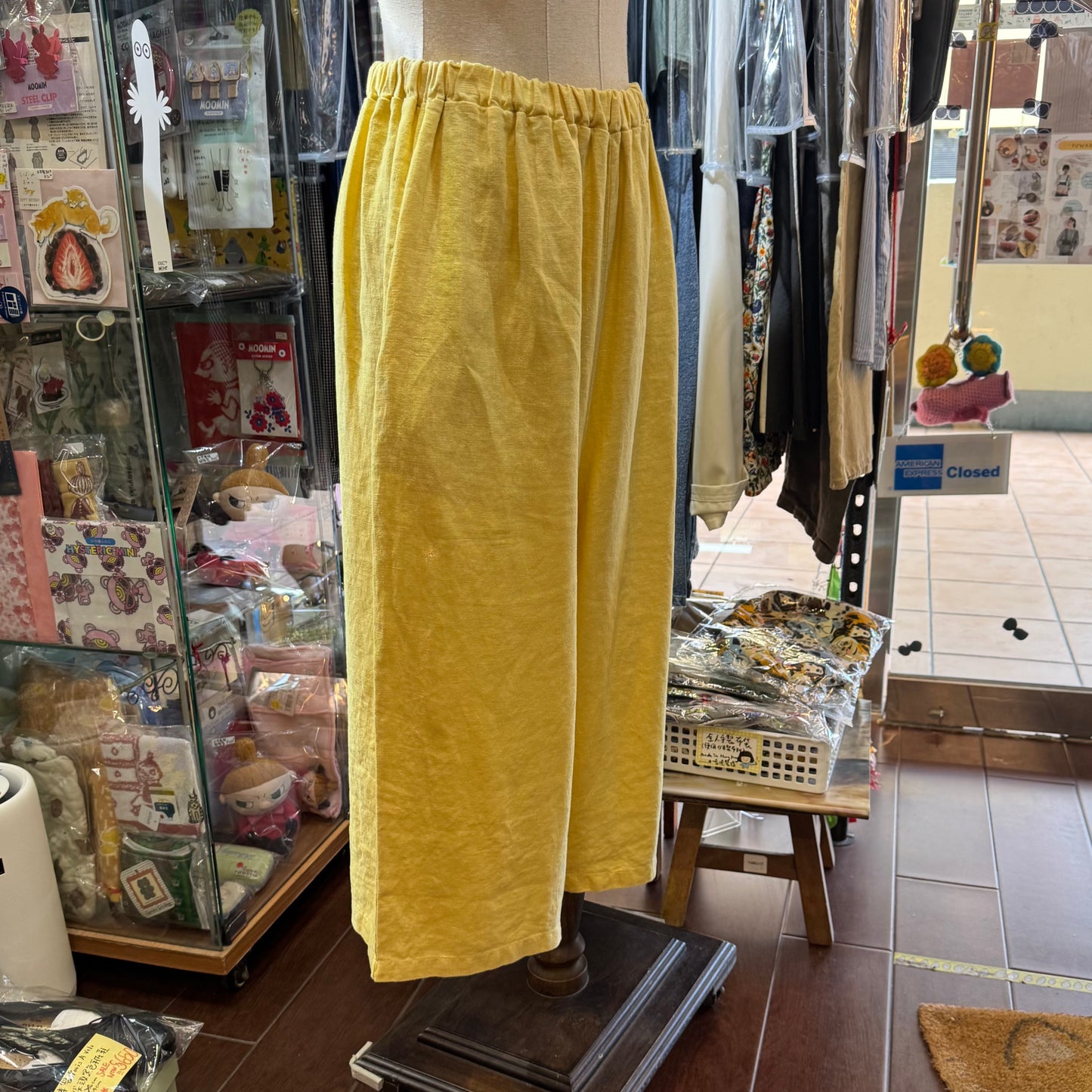 Laiterie Linen Yellow Pants, made in Japan