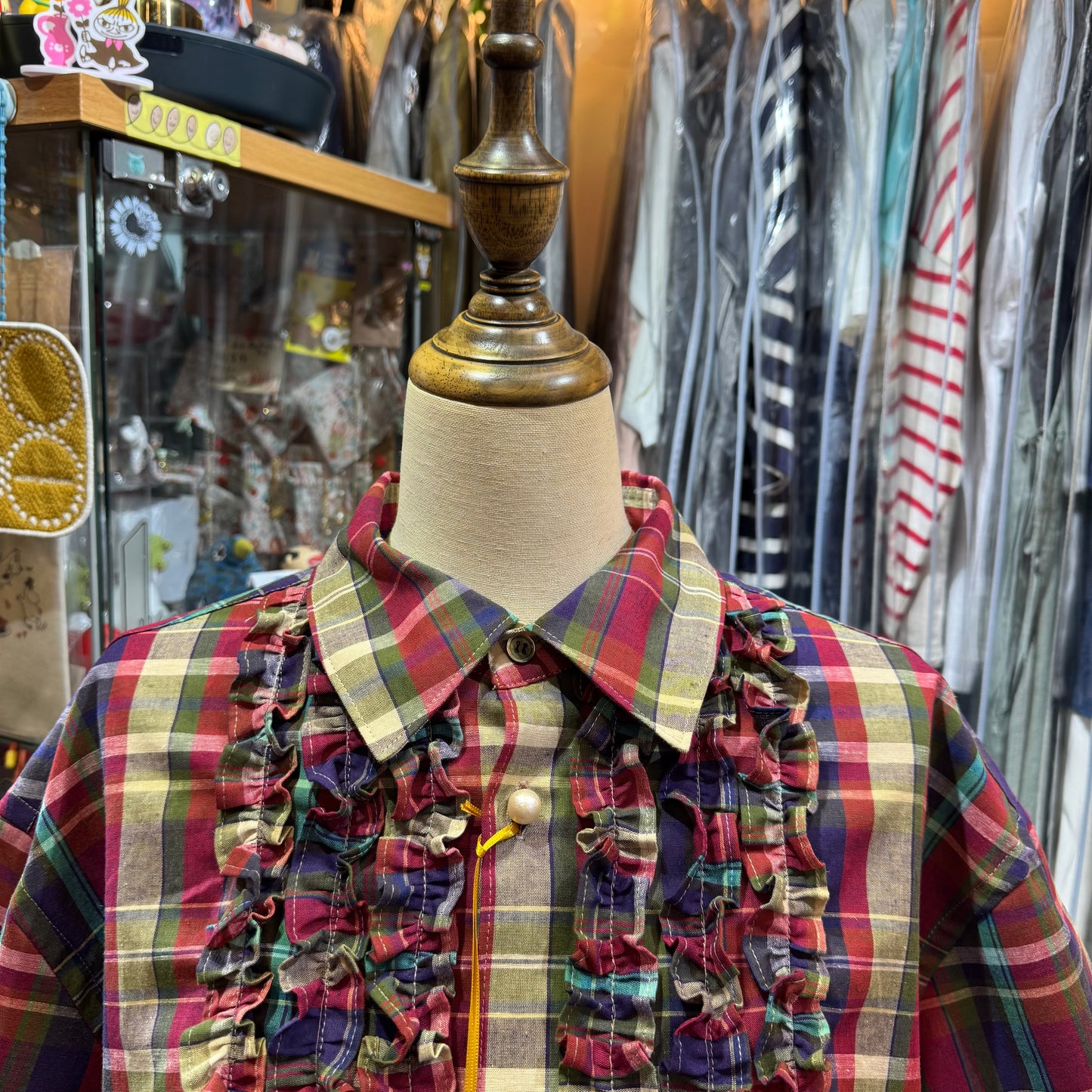 Drowse and yet… Red Checked Shirt, made in Japan