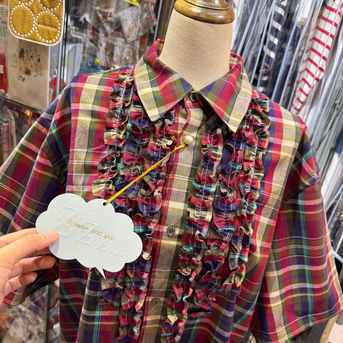 Drowse and yet… Red Checked Shirt, made in Japan